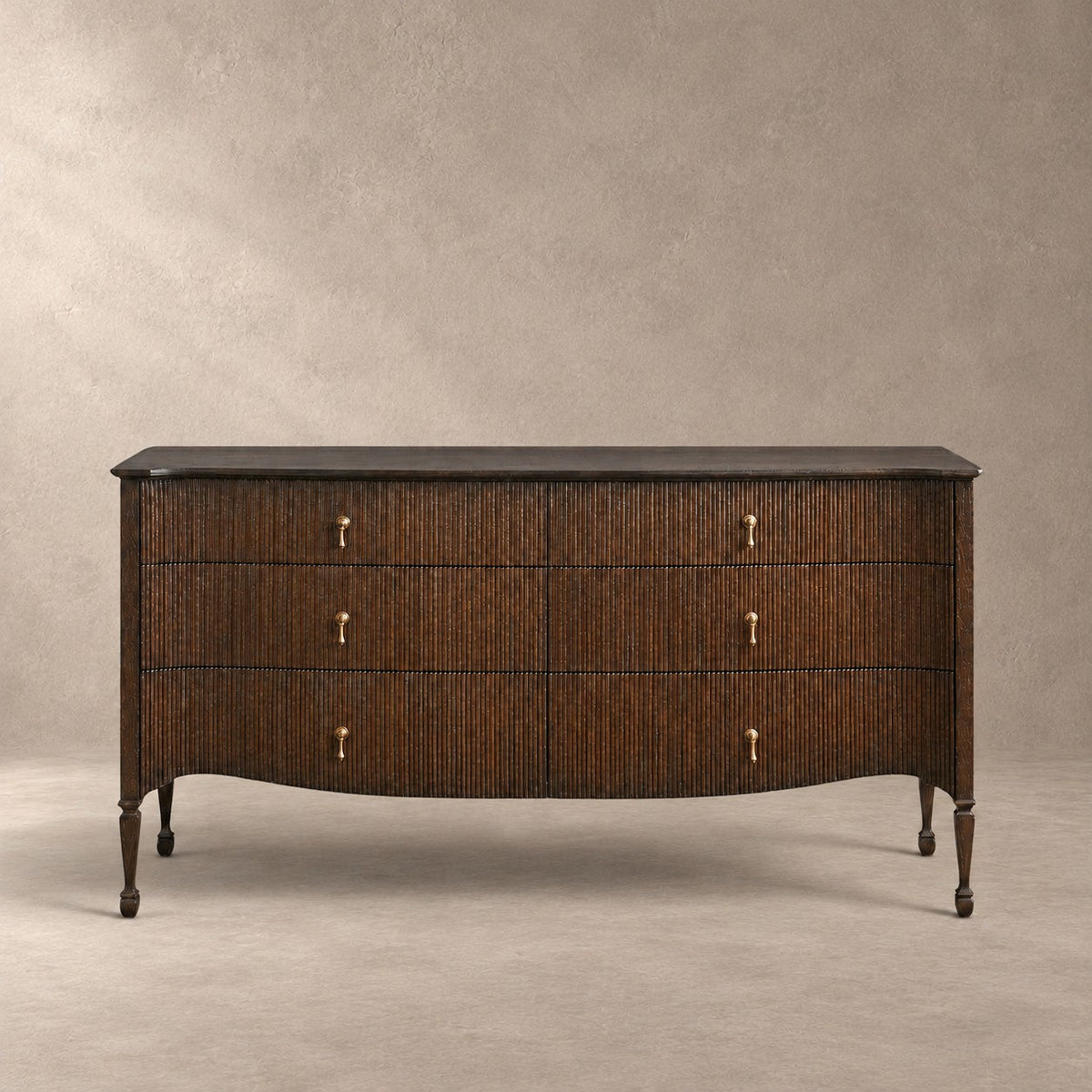 Sculpted Reeded Bedroom Storage Chest