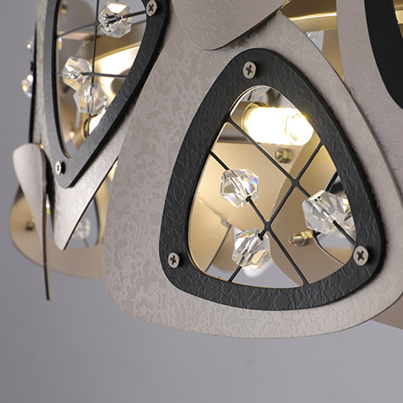 Contemporary Stainless Steel Round Chandelier