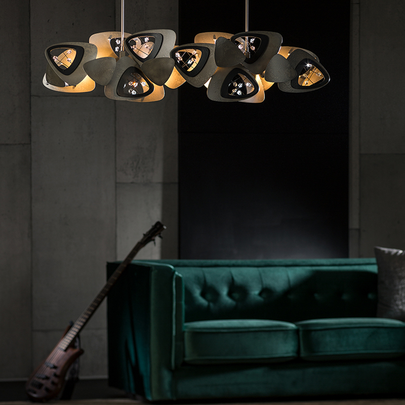 Contemporary Stainless Steel Linear Chandelier