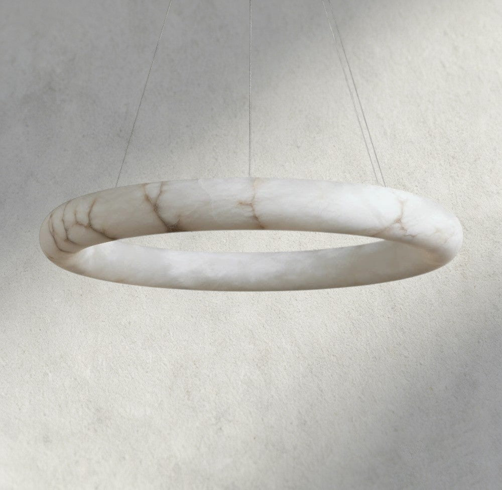 Halima Halo Alabaster Chandelier