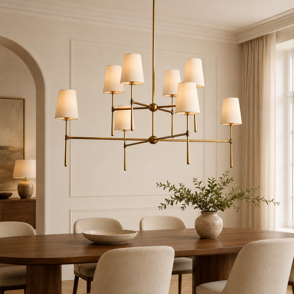 Rhodes 2-Tier Round Chandelier 48"