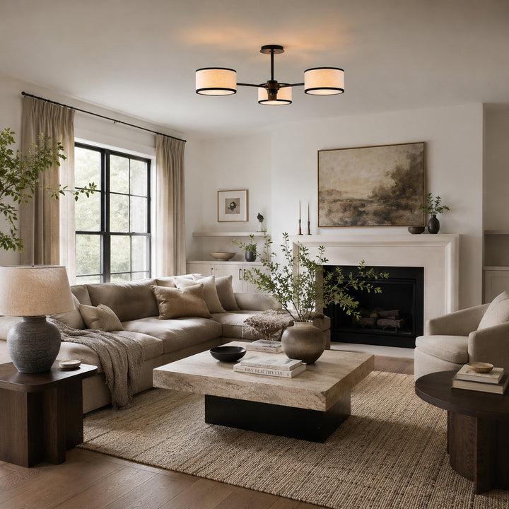Fervay Fabric Flush Mount