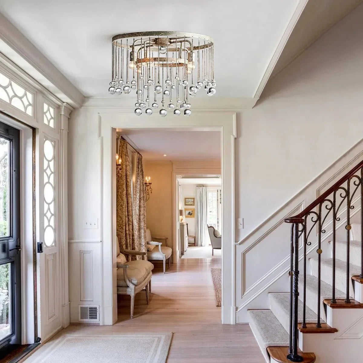 Aurelle Crystal Ball Flush mount