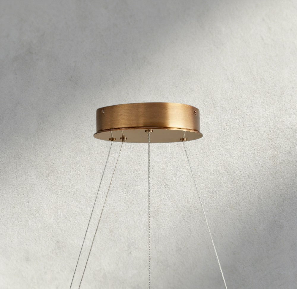 Halima Halo Alabaster Chandelier