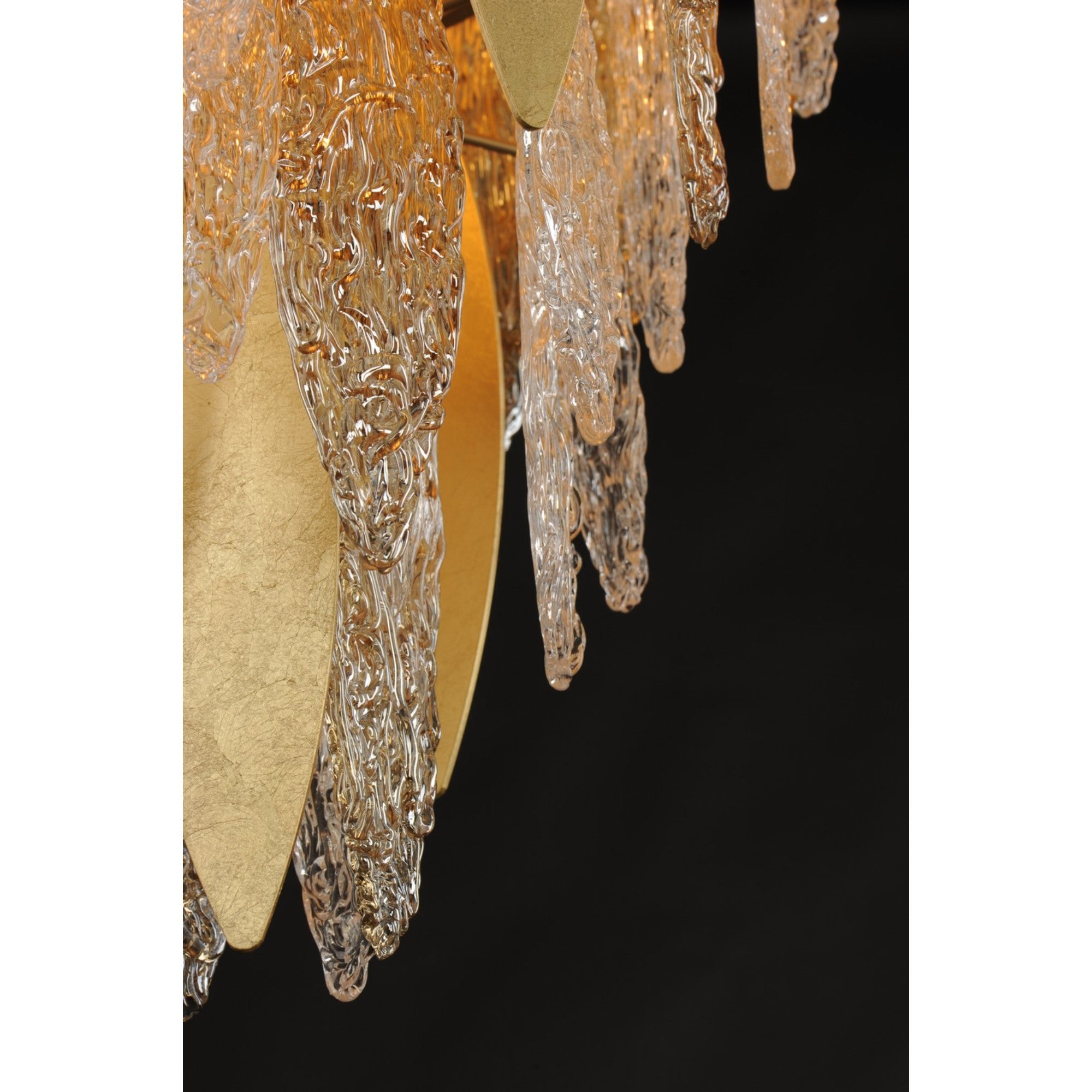 Majestic Gold Leaf 21-Light Chandelier - 33 Inch Wide LED