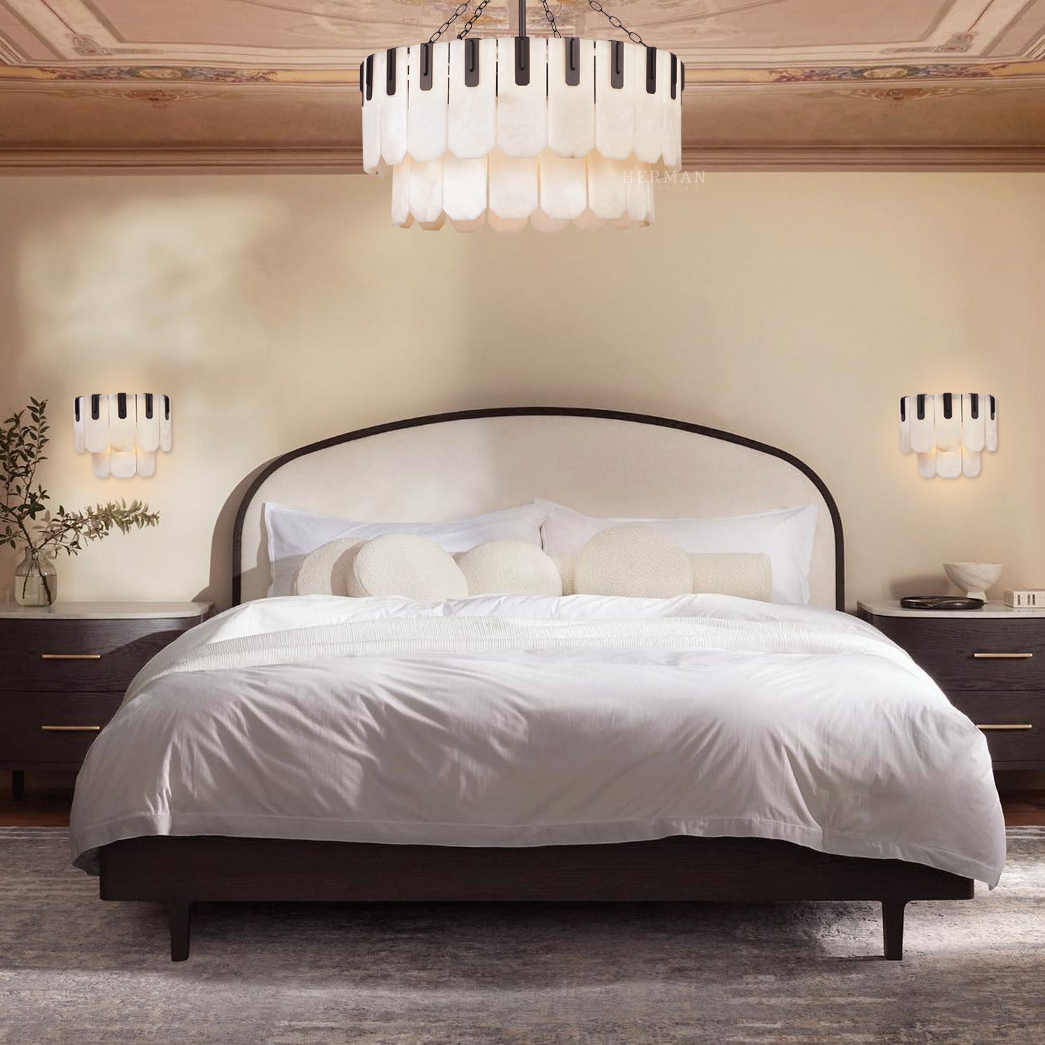 Nadia Alabaster Chandelier 30" 41"
