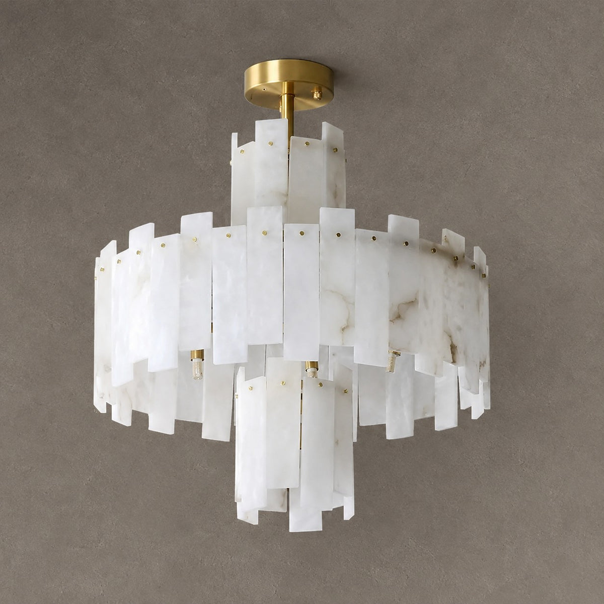 Spain Alabaster Round Modern Chandeliers