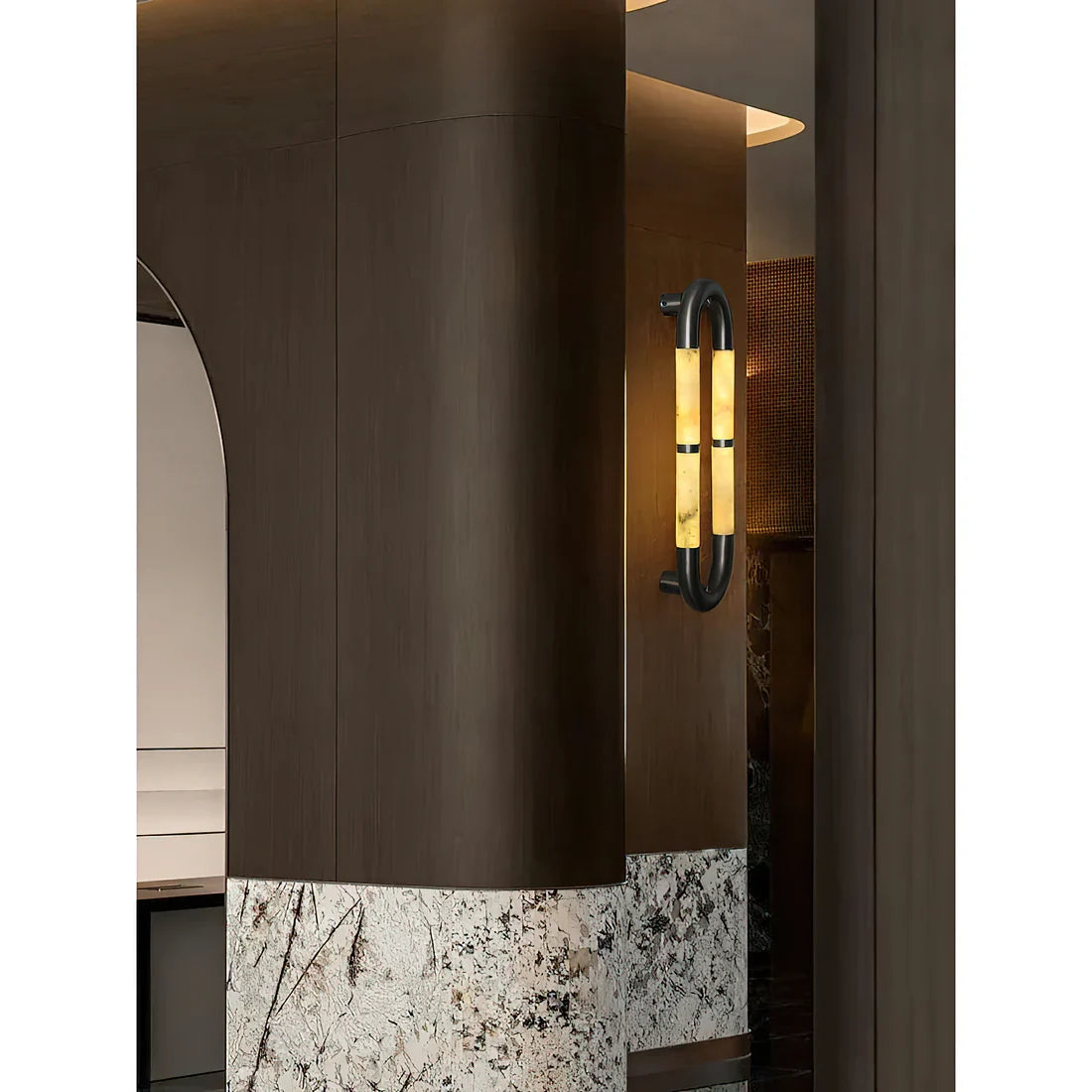 Alabaster Tube Wall Sconce