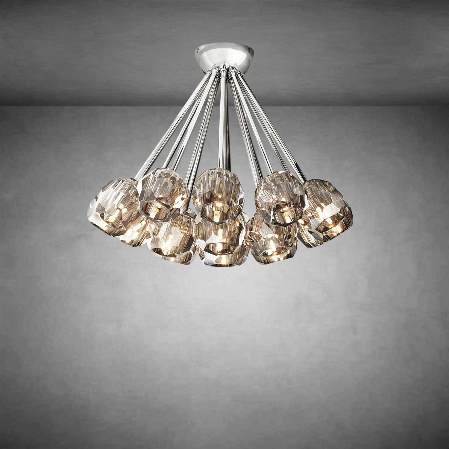 Bolura De Cristal Glass Flushmount 24"