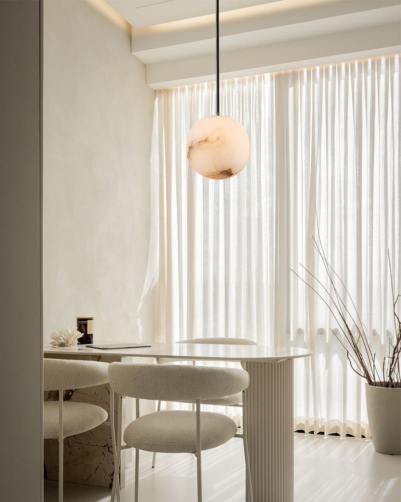 Small Alabaster Cluster Globes Ceiling Pendant Light For High Ceiling