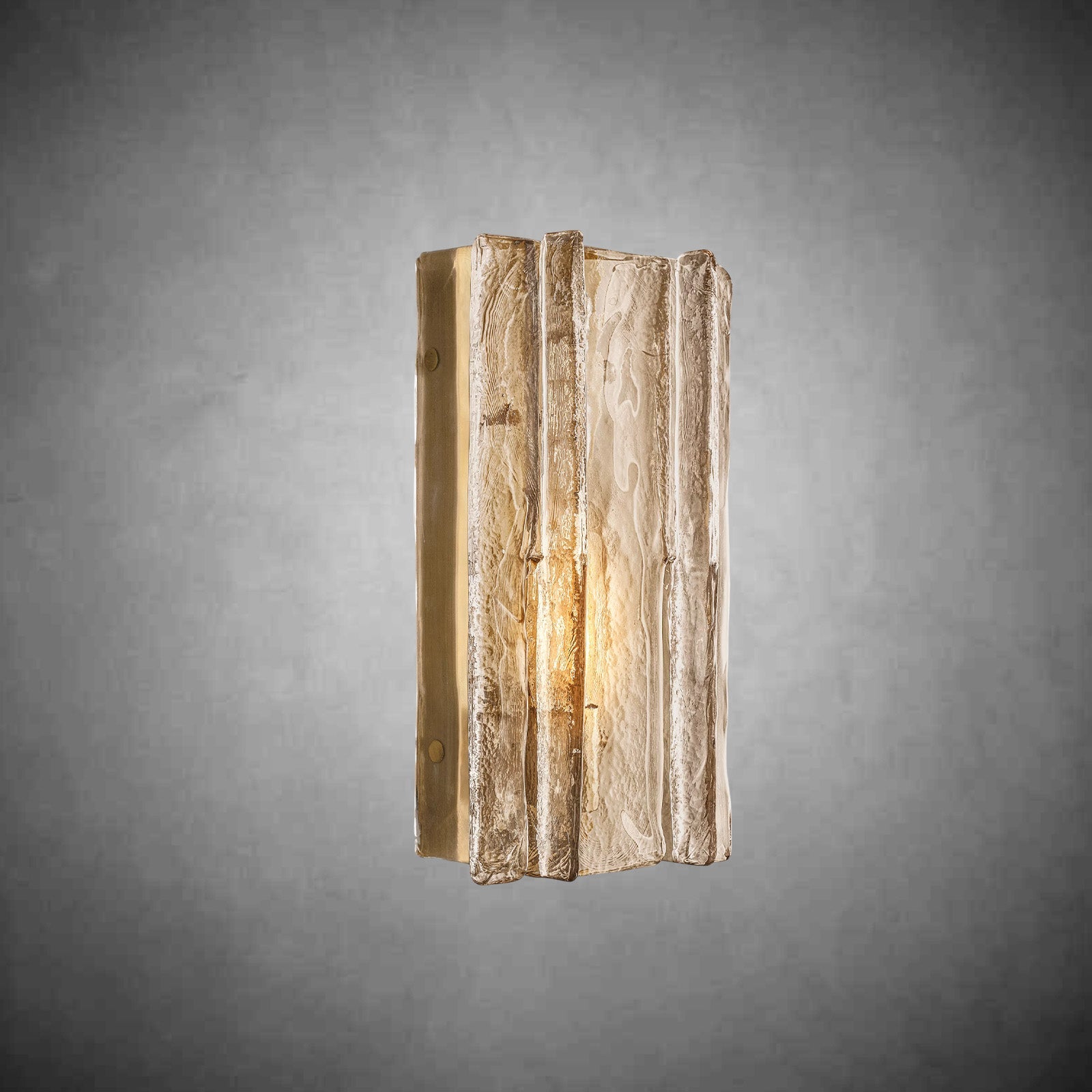 Mid-Century Lattic Glass Wall Sconce with Satin Nickel Finish