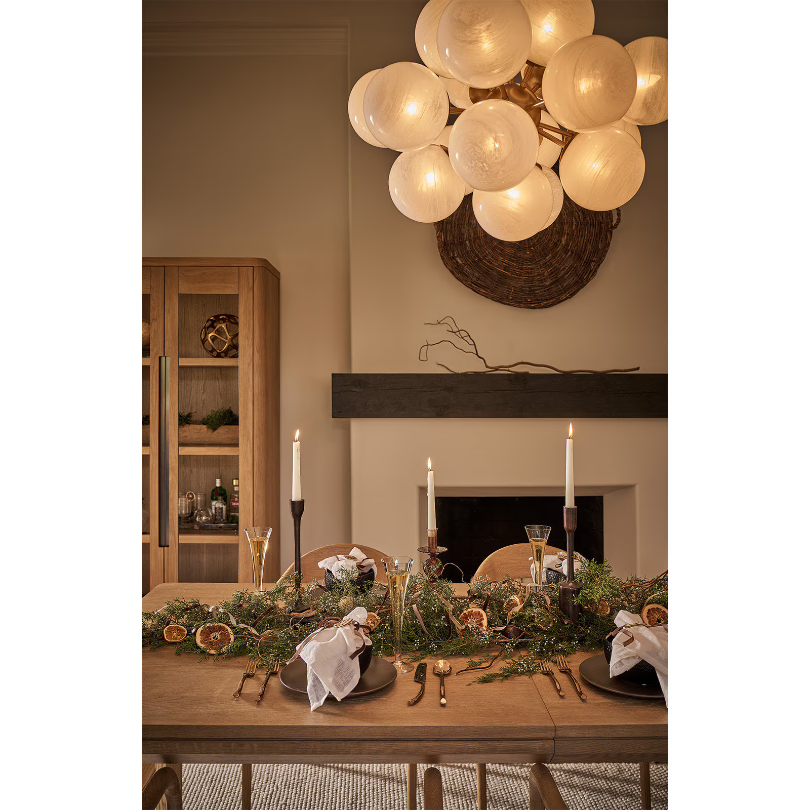 Driftelle Brass Glass Chandelier