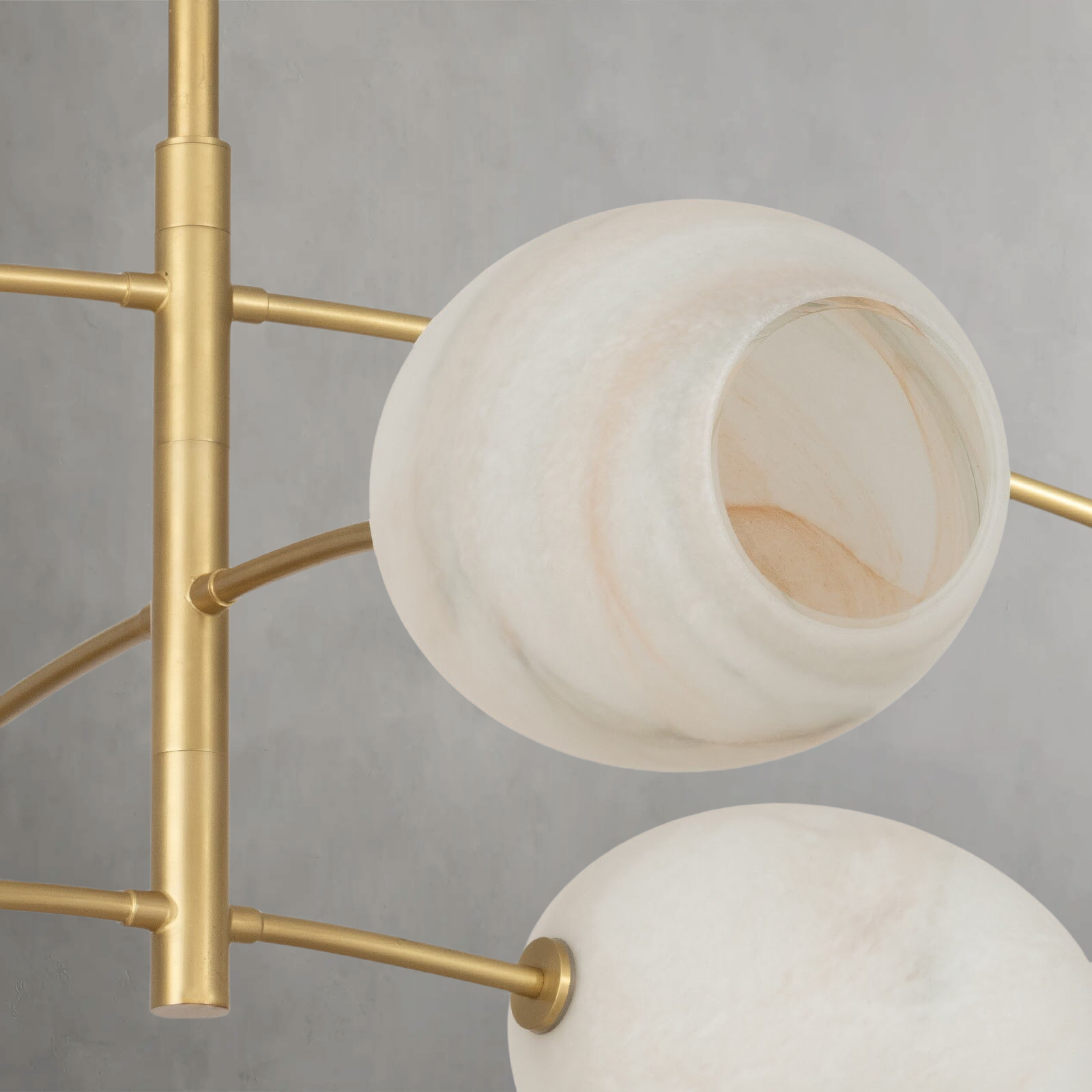 Daphne Brass Gypsum glass Chandelier