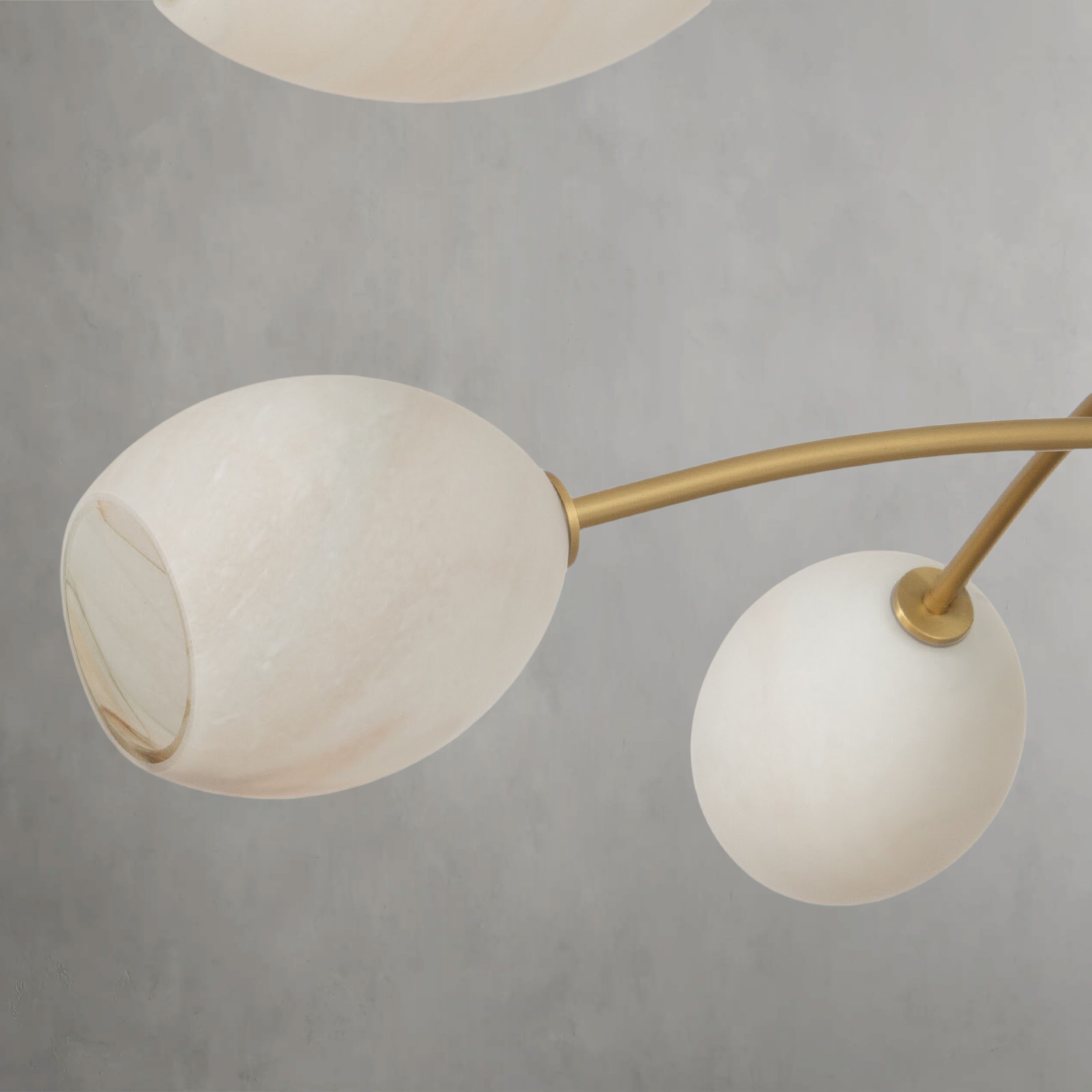 Daphne Brass Gypsum glass Chandelier