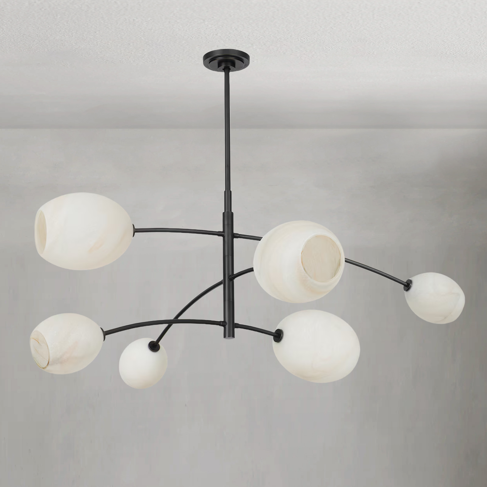 Daphne Bronze Gypsum glass Chandelier