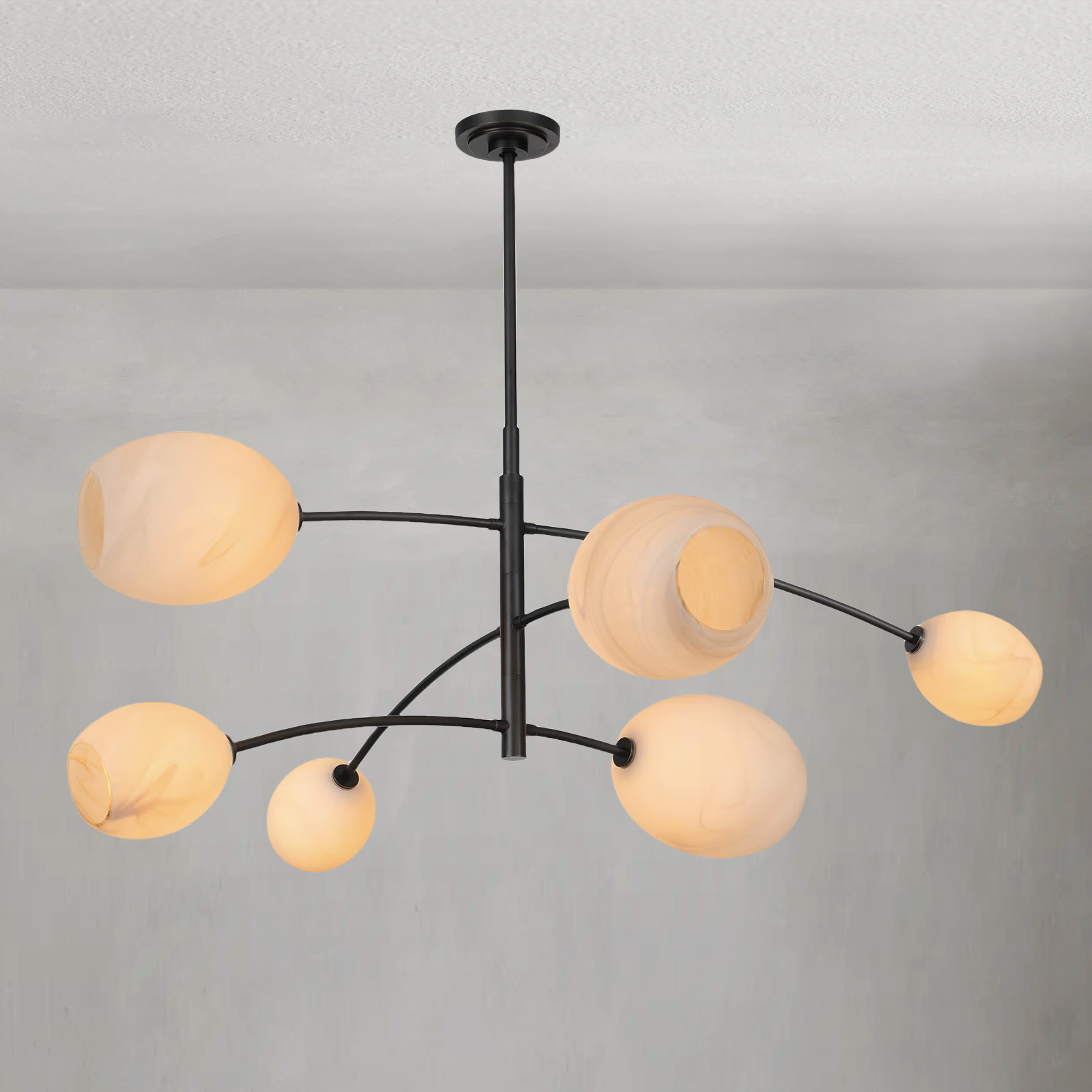 Daphne Bronze Gypsum glass Chandelier