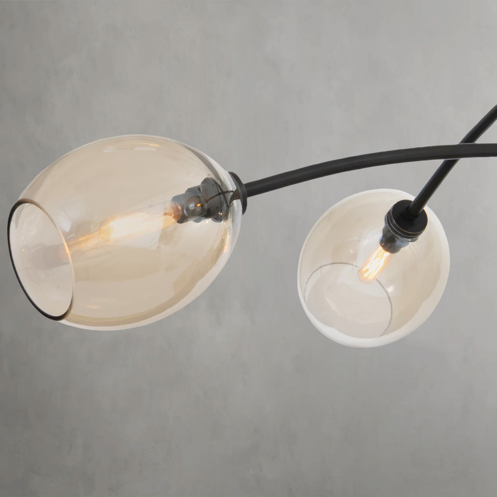 Daphne Bronze Glass Chandelier