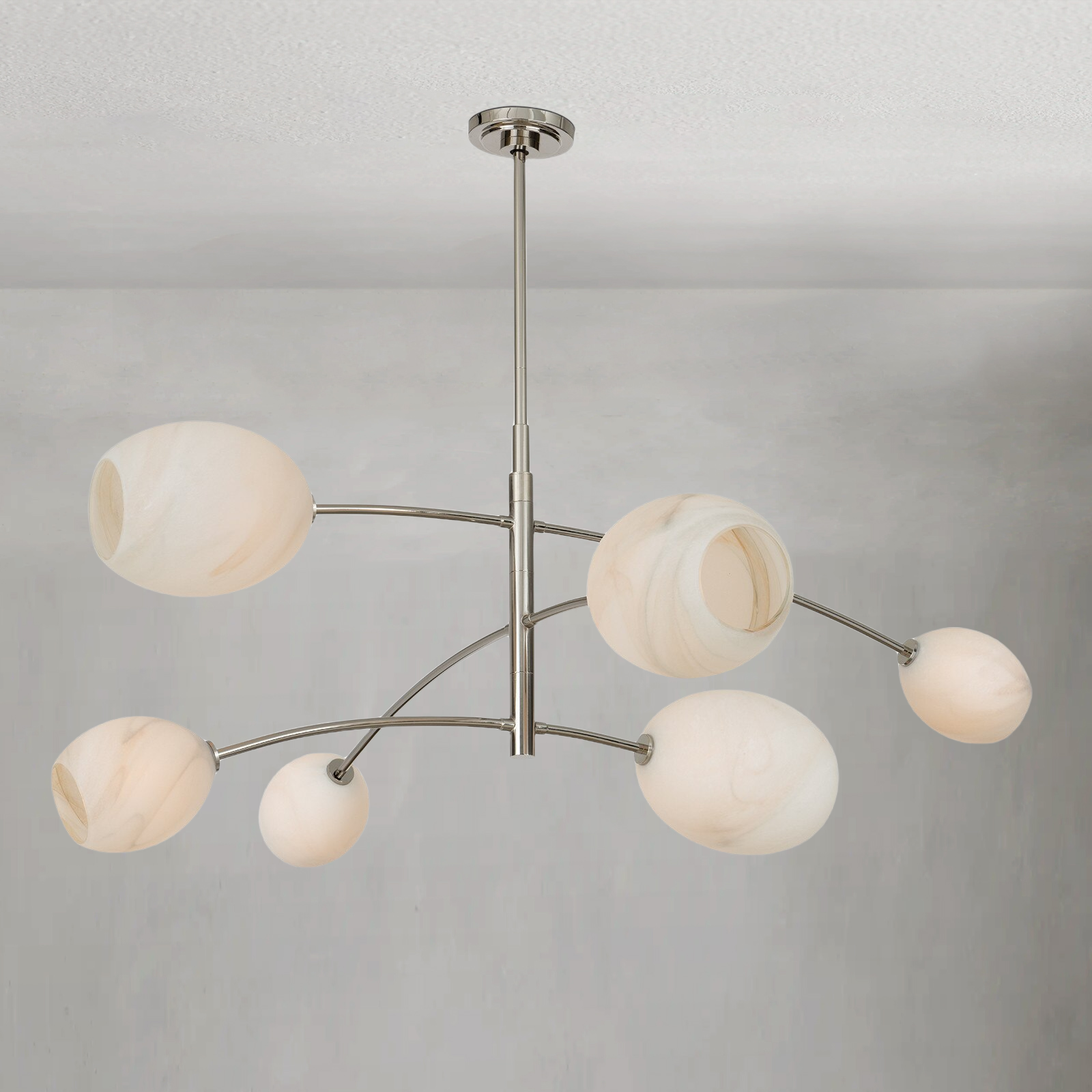 Daphne Nickel Gypsum glass Chandelier