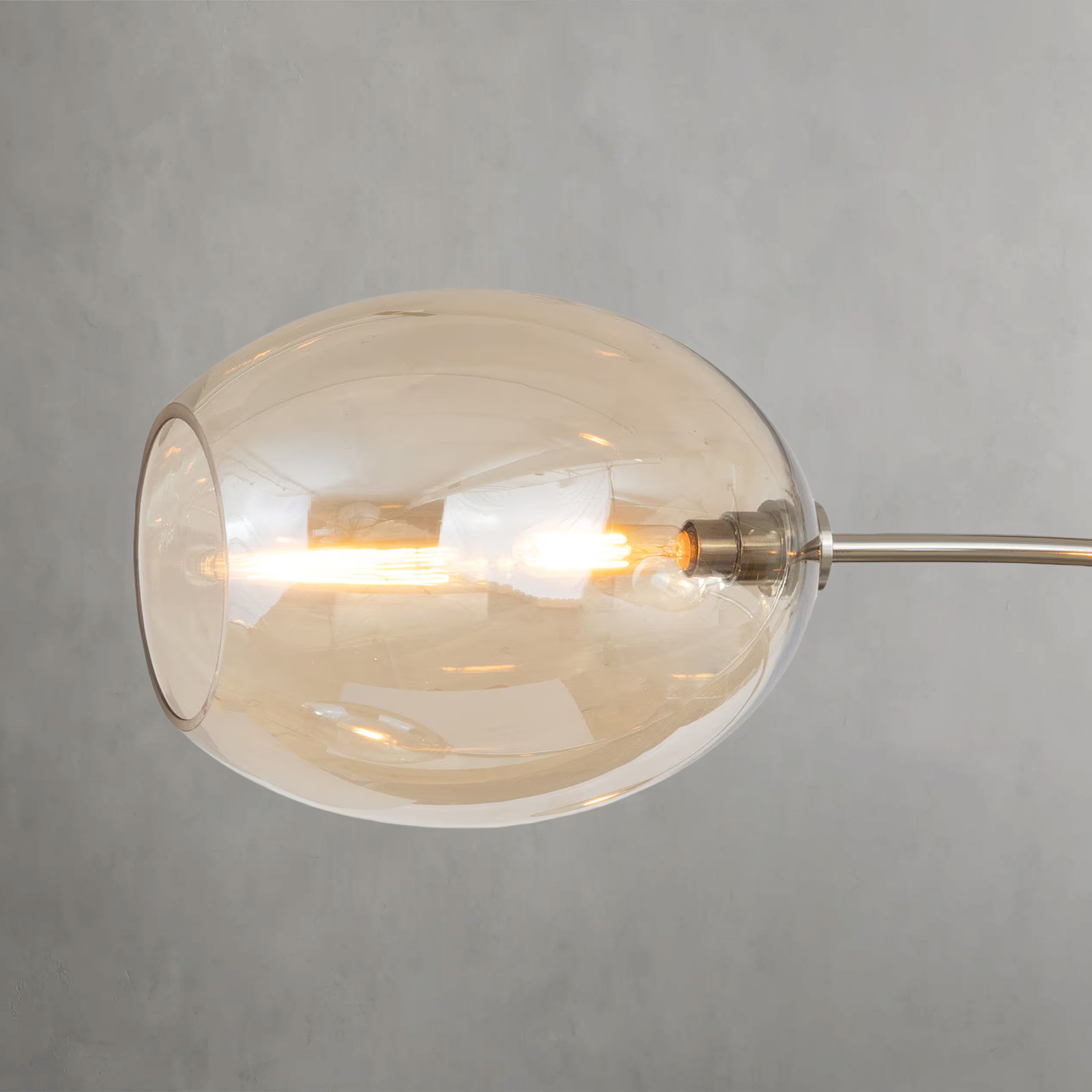 Daphne Nickel Glass Chandelier