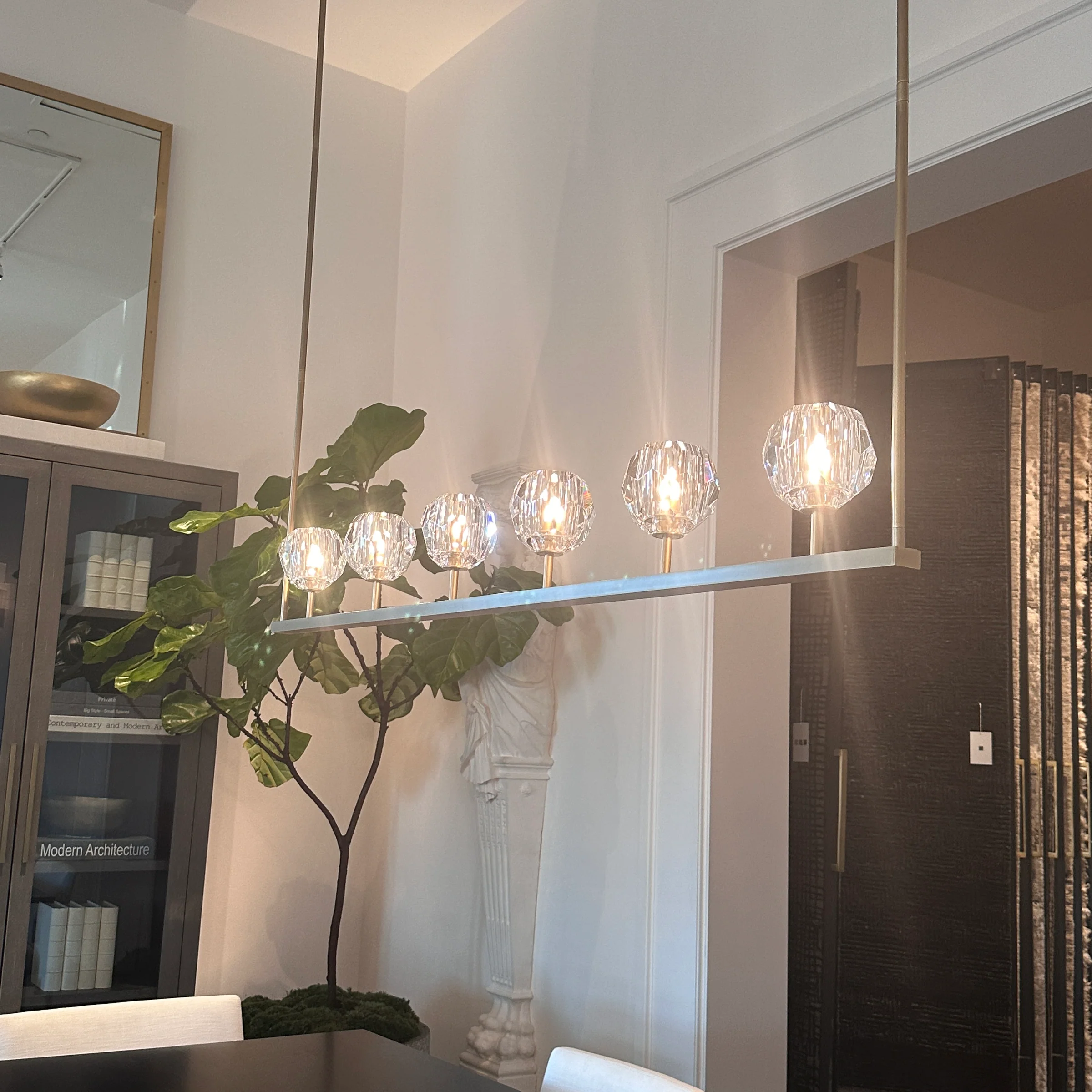 Bolura Crystal Ball Linear Chandelier