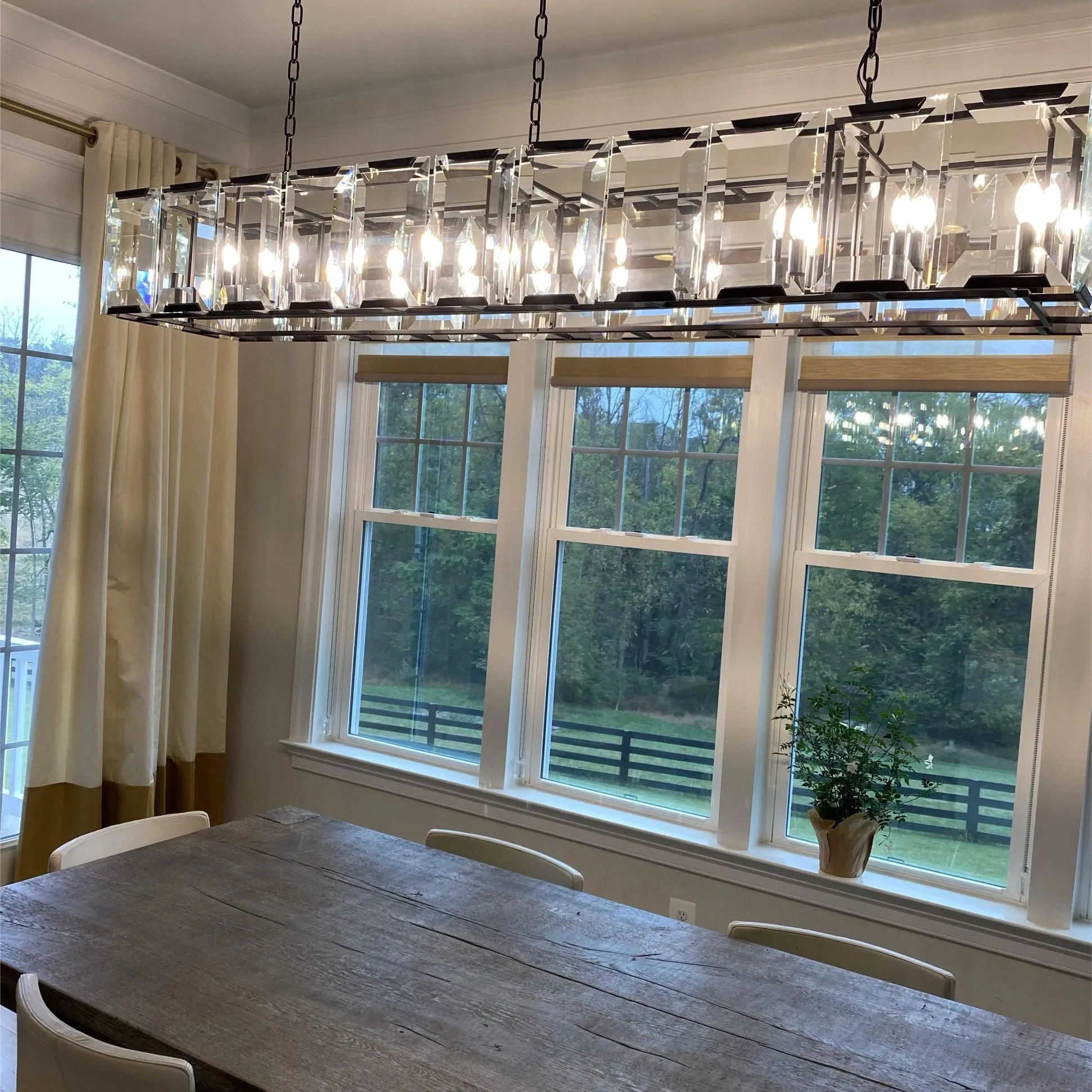 Hartley Crystal Rectangle Chandelier