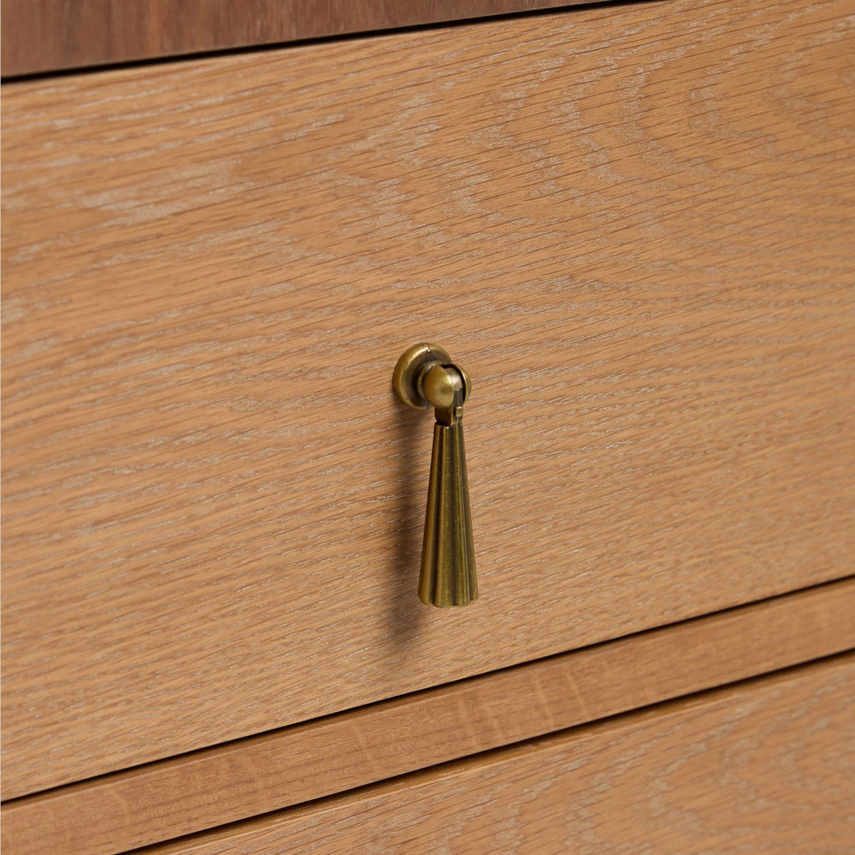 Two-Drawer Oak Bedside Table