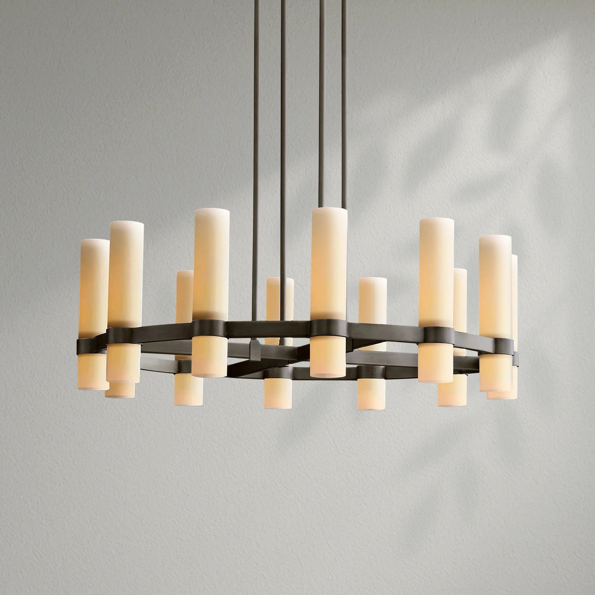 Savelle Round Milk Glass Chandelier