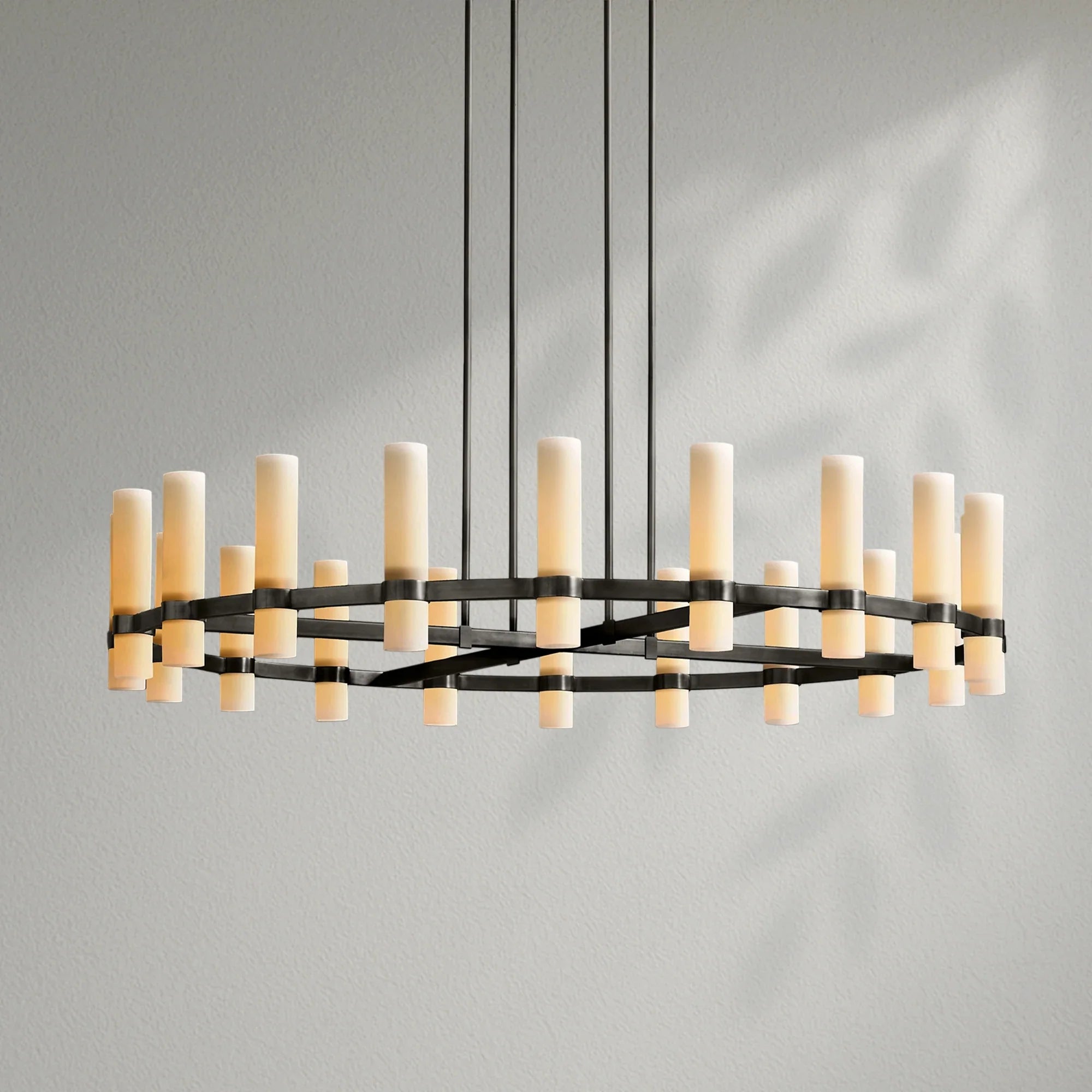 Savelle Round Milk Glass Chandelier