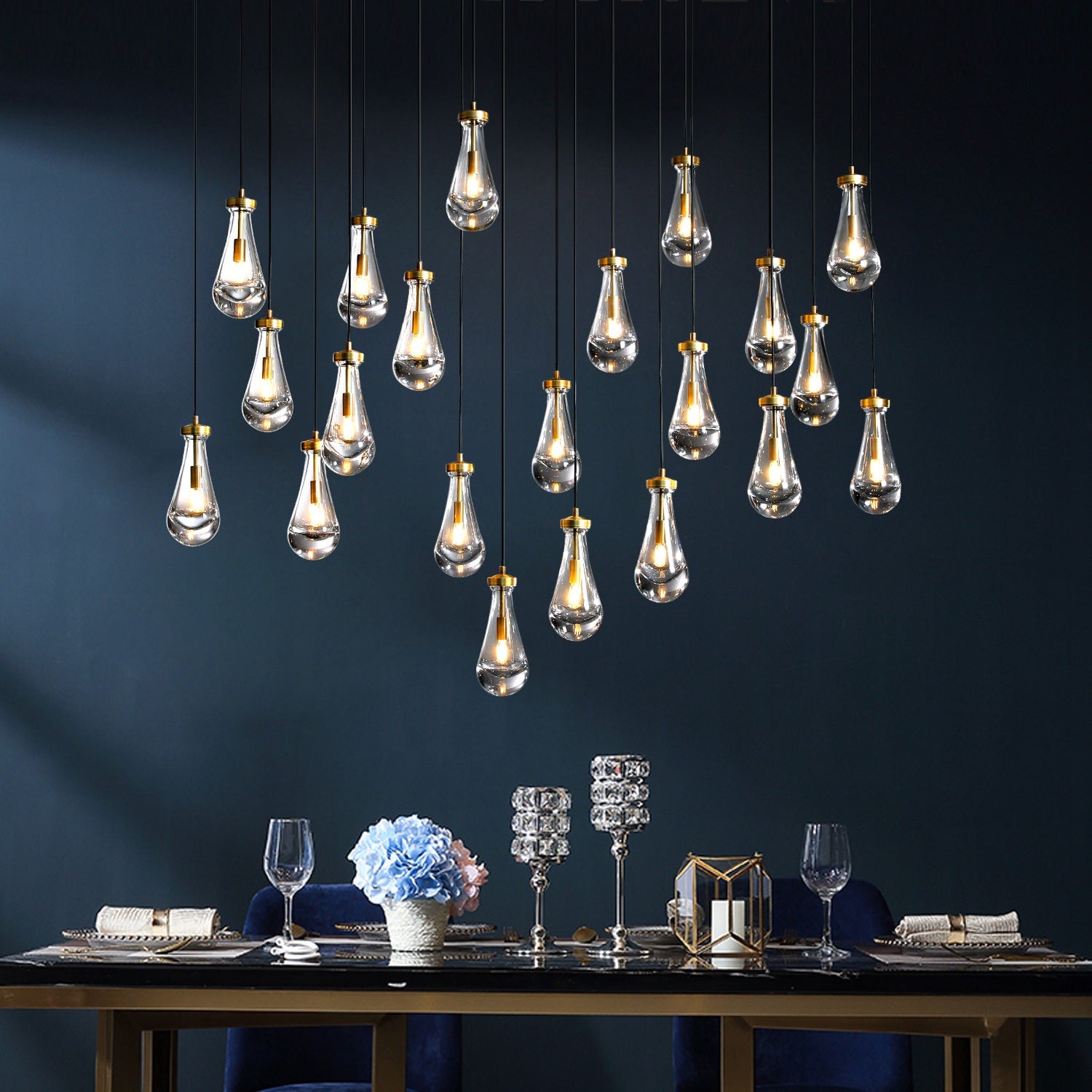 Raindrop Rectangular Chandelier