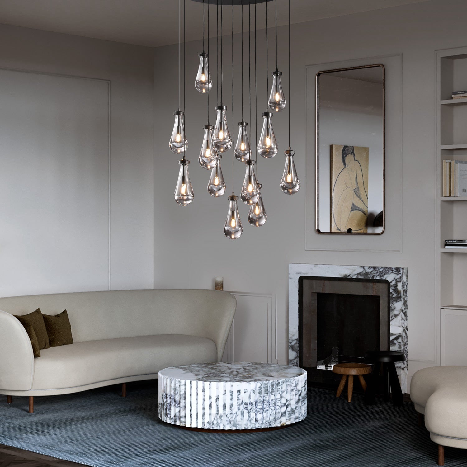 Raindrop Round Chandelier