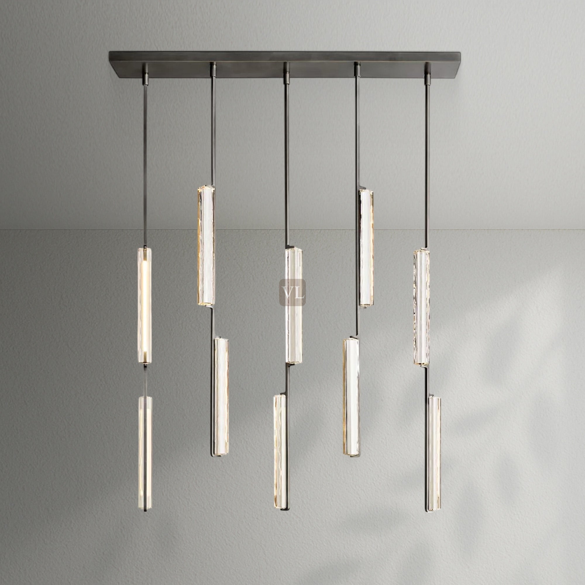 Auduban Crystal Linear Chandelier 54‘’