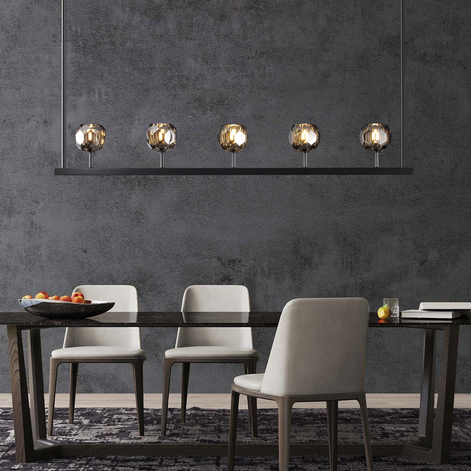 Bolura Crystal Ball Linear Chandelier