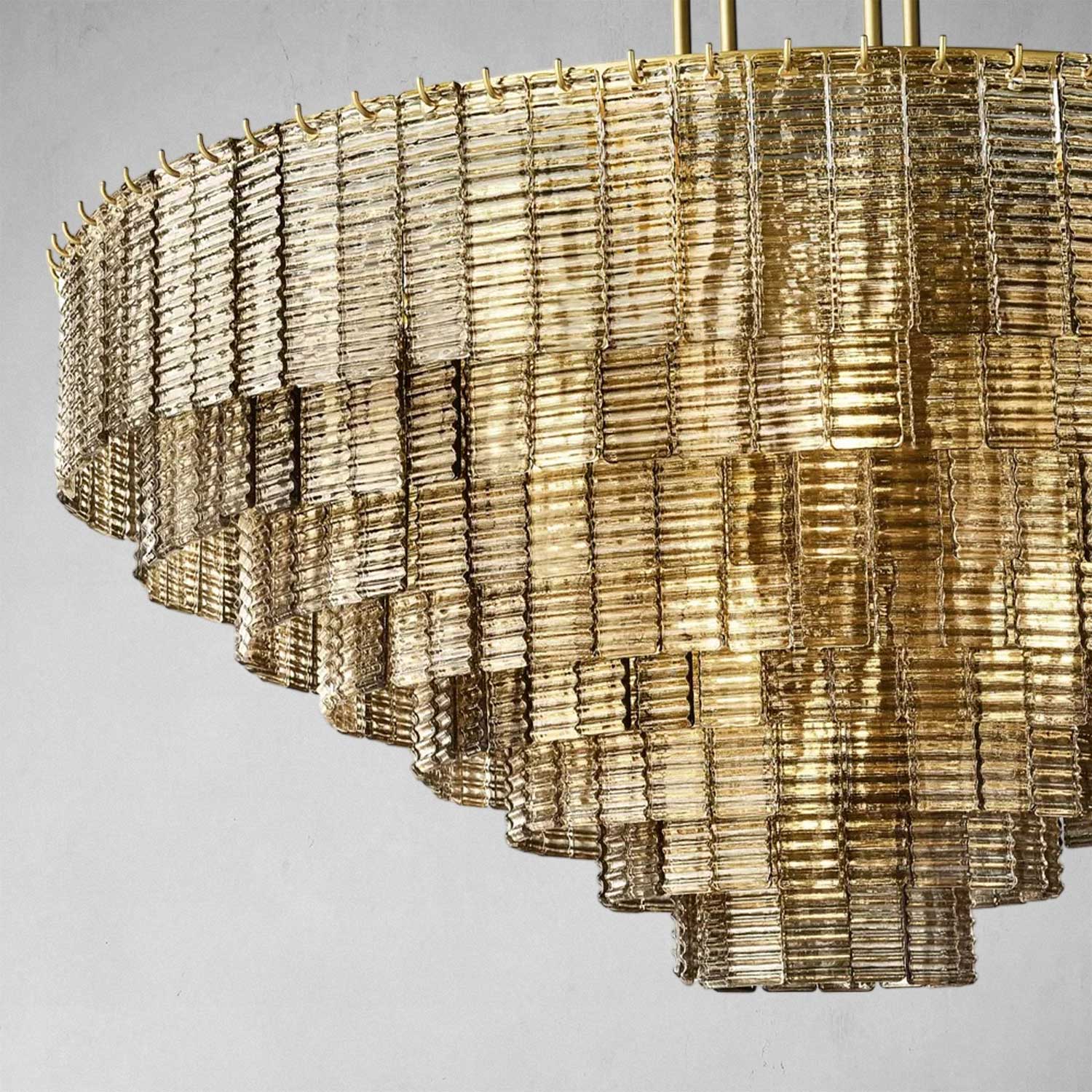 Samantha Smoke Glass Round Chandelier