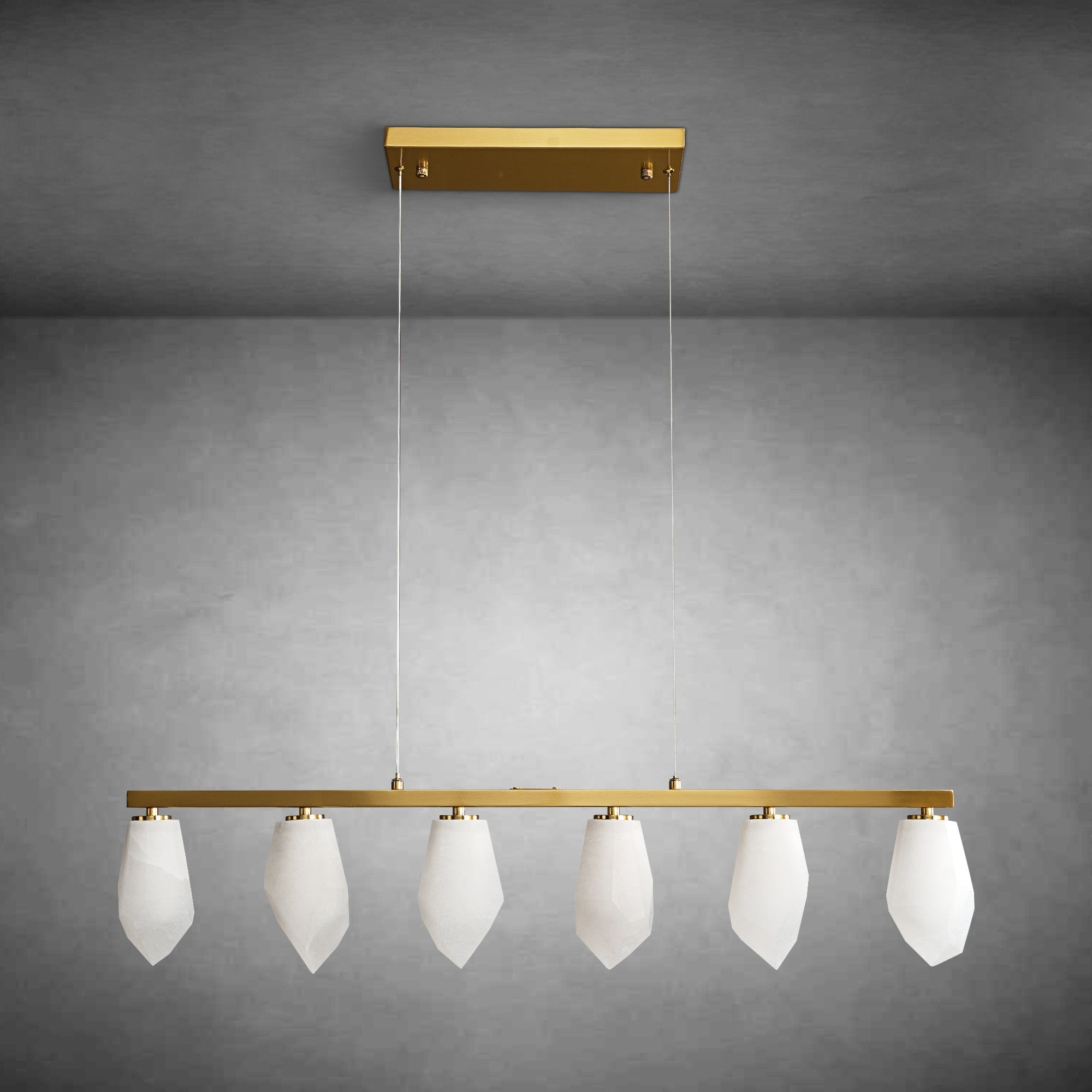 Diamond Alabaster Chandelier L39"