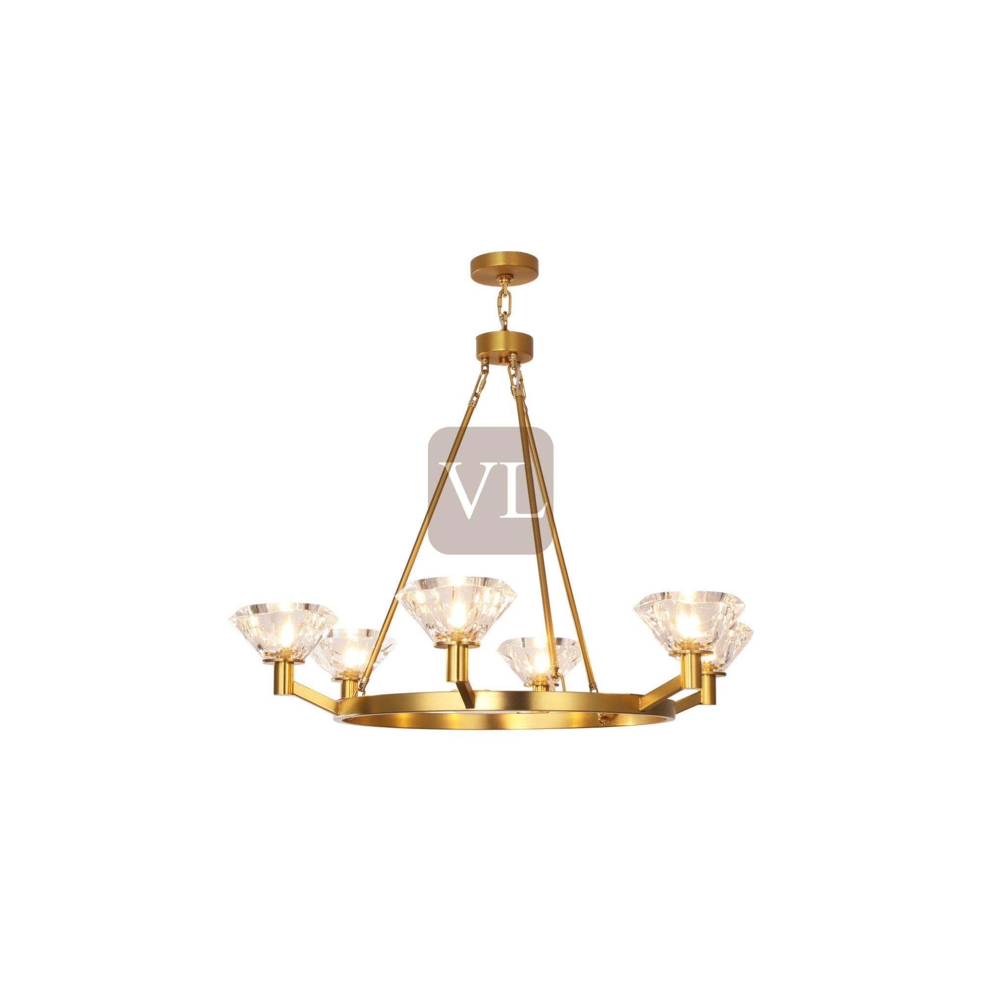 K9 Crystal Cup Chandelier