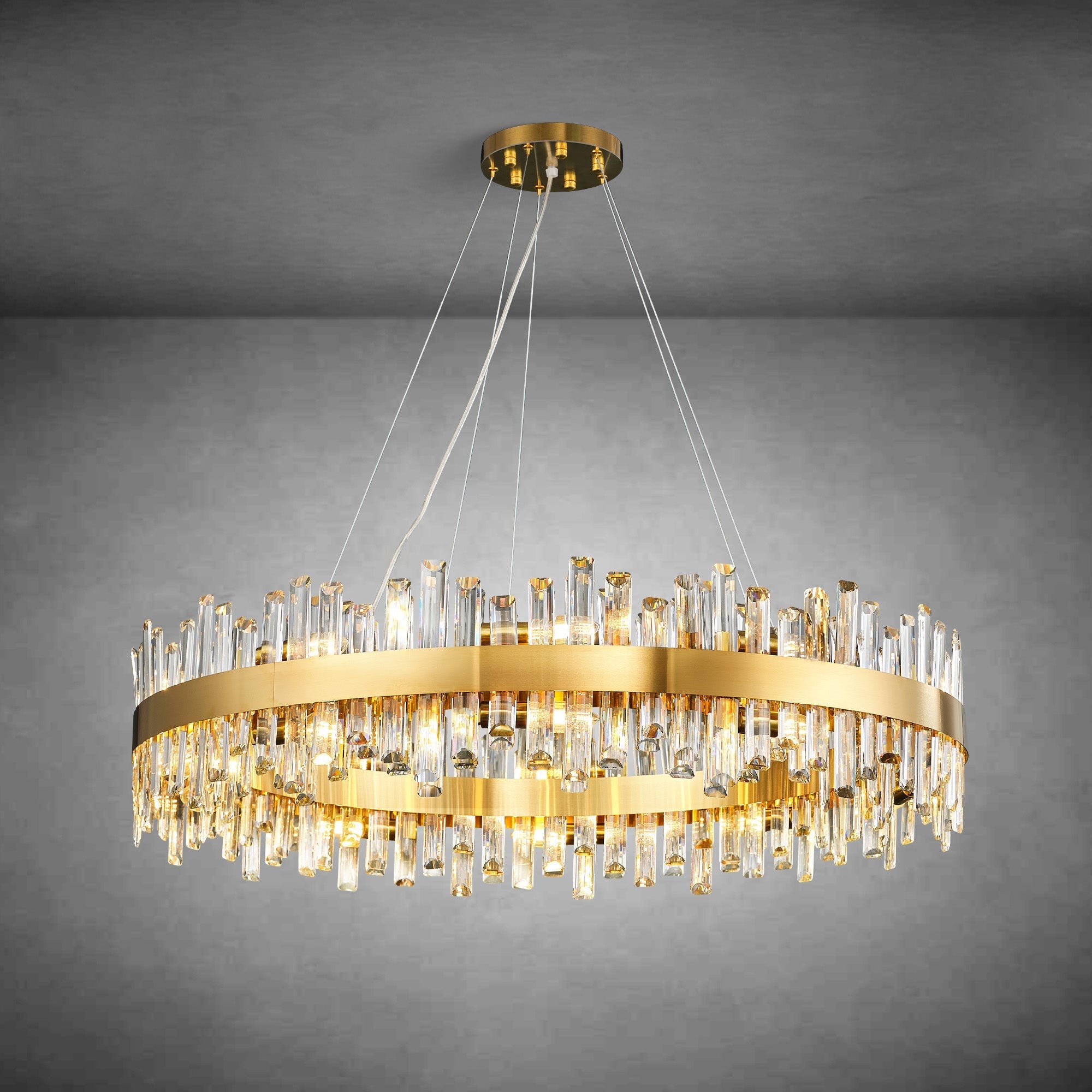 Modern Round Crystal Chandelier