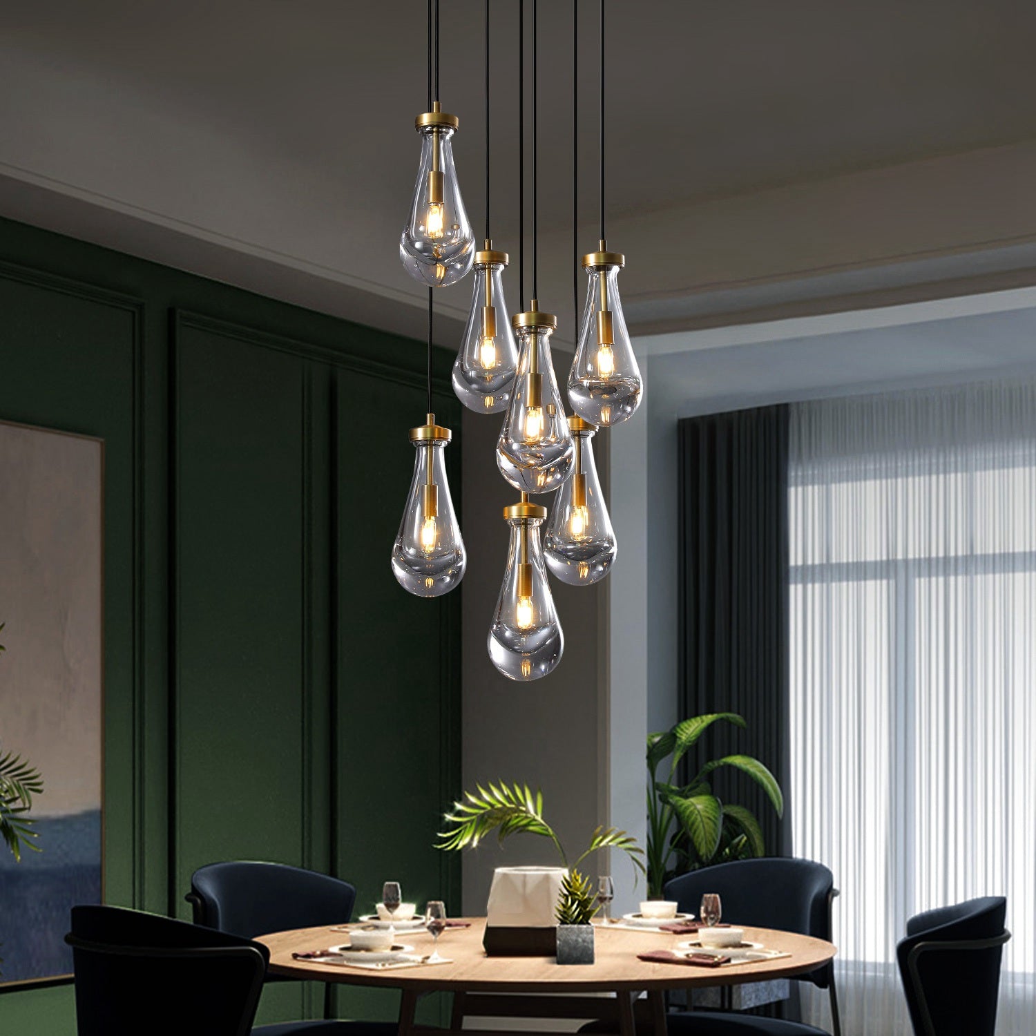 Raindrop Round Chandelier