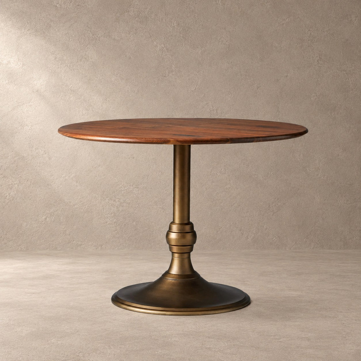 Travertine Top Oak Bedside Table