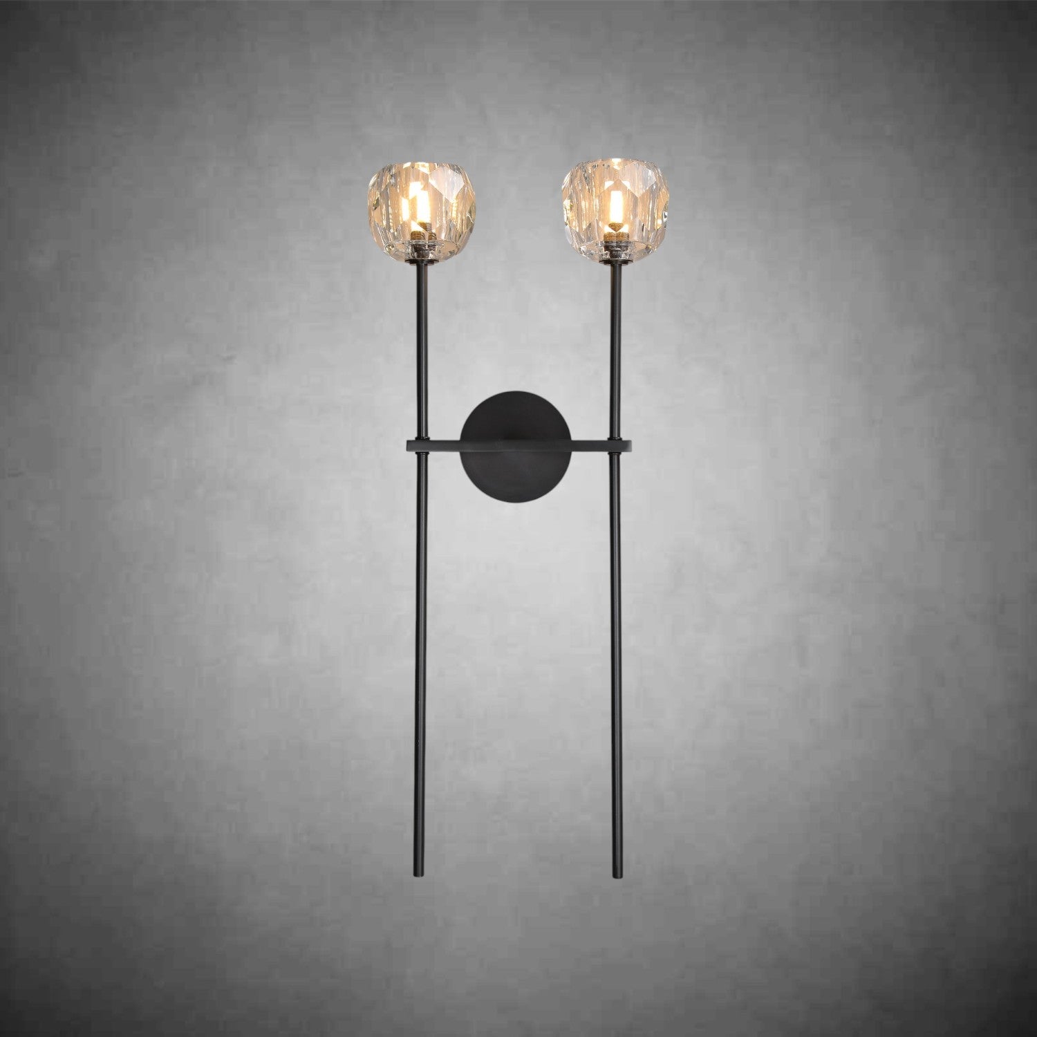 Bolura De Cristal Glass Grand Double Sconce