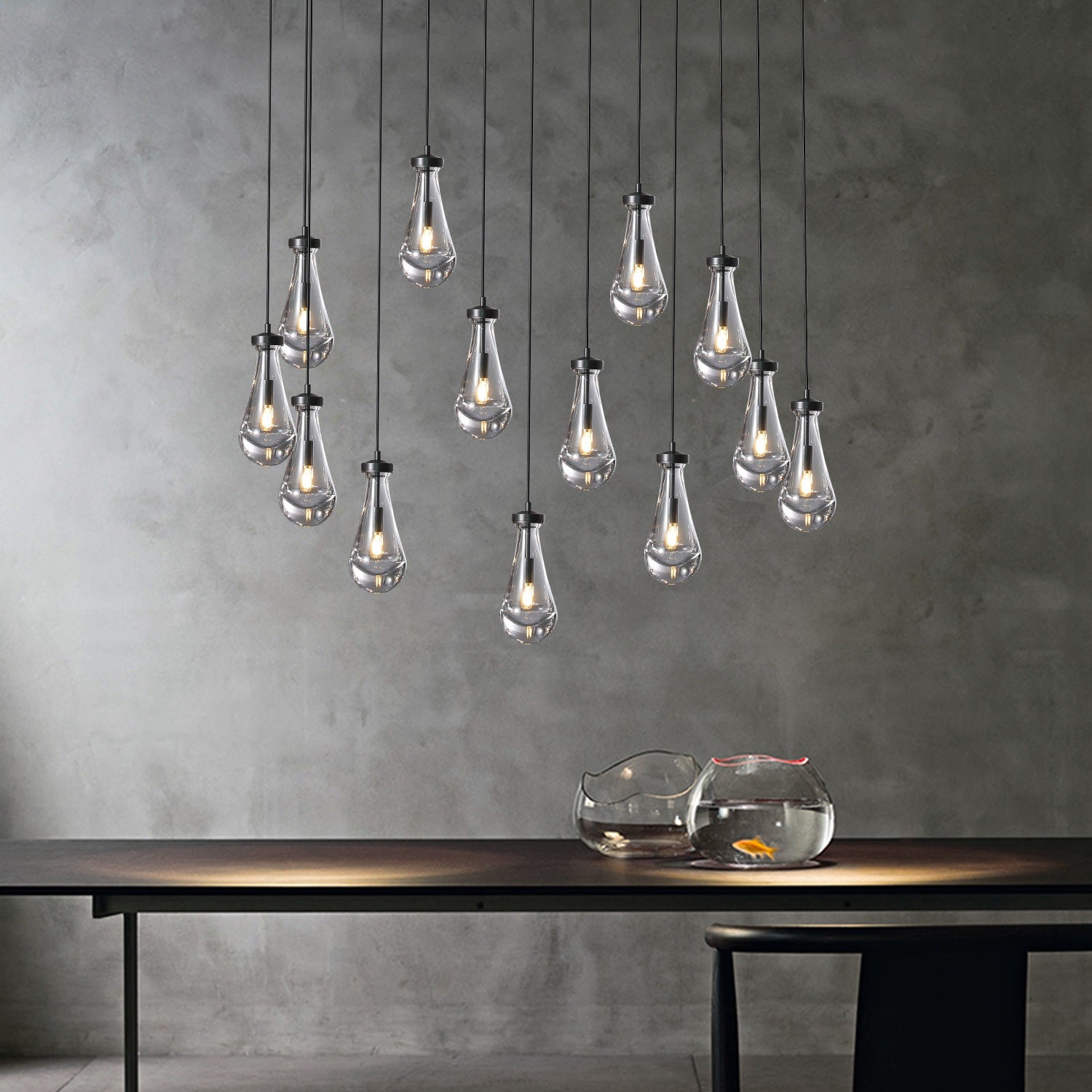 Raindrop Rectangular Chandelier
