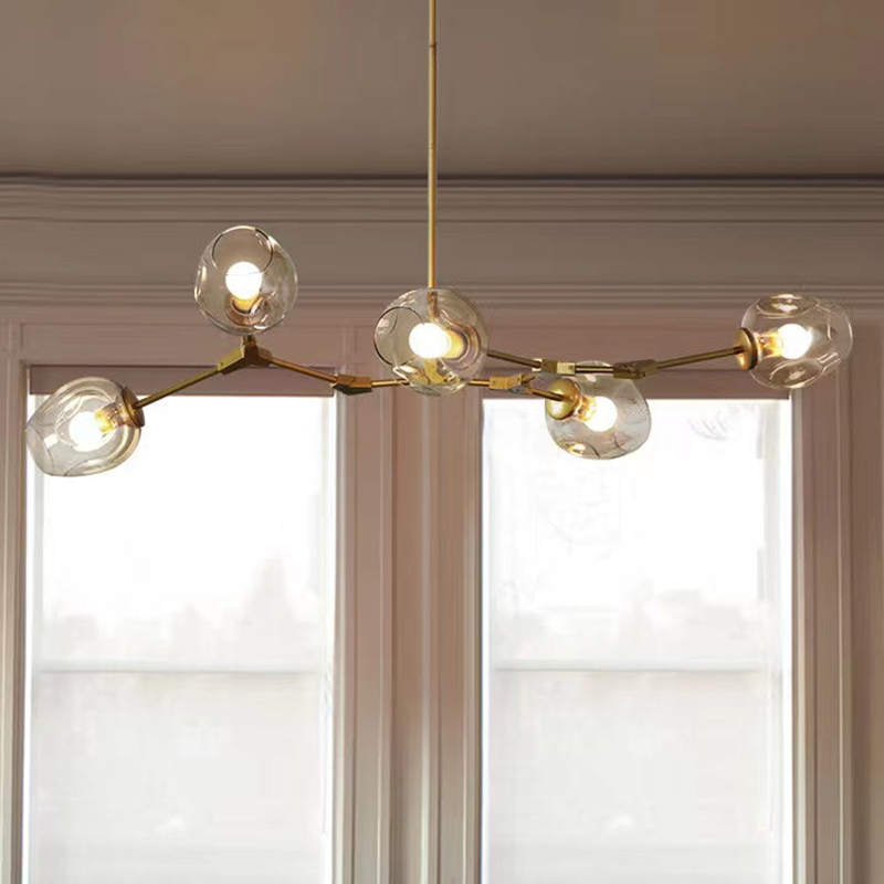 Extra Large Industrial Fashion Branch Multiple Glass Pendant Chandelier for Living/Dining Room