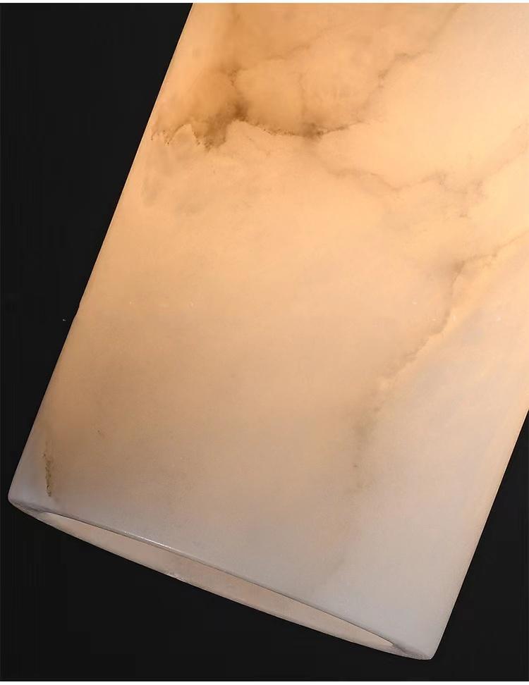 Louise Modern Alabaster Wall Sconce with Brass Finish