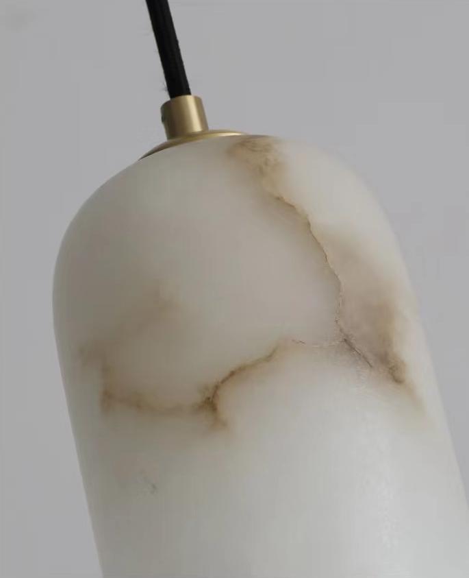 Louise Modern Alabaster Wall Sconce with Brass Finish