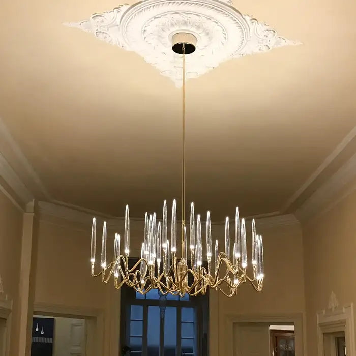 Pezzo Crystal Round Chandelier D33'' 47'' 55''