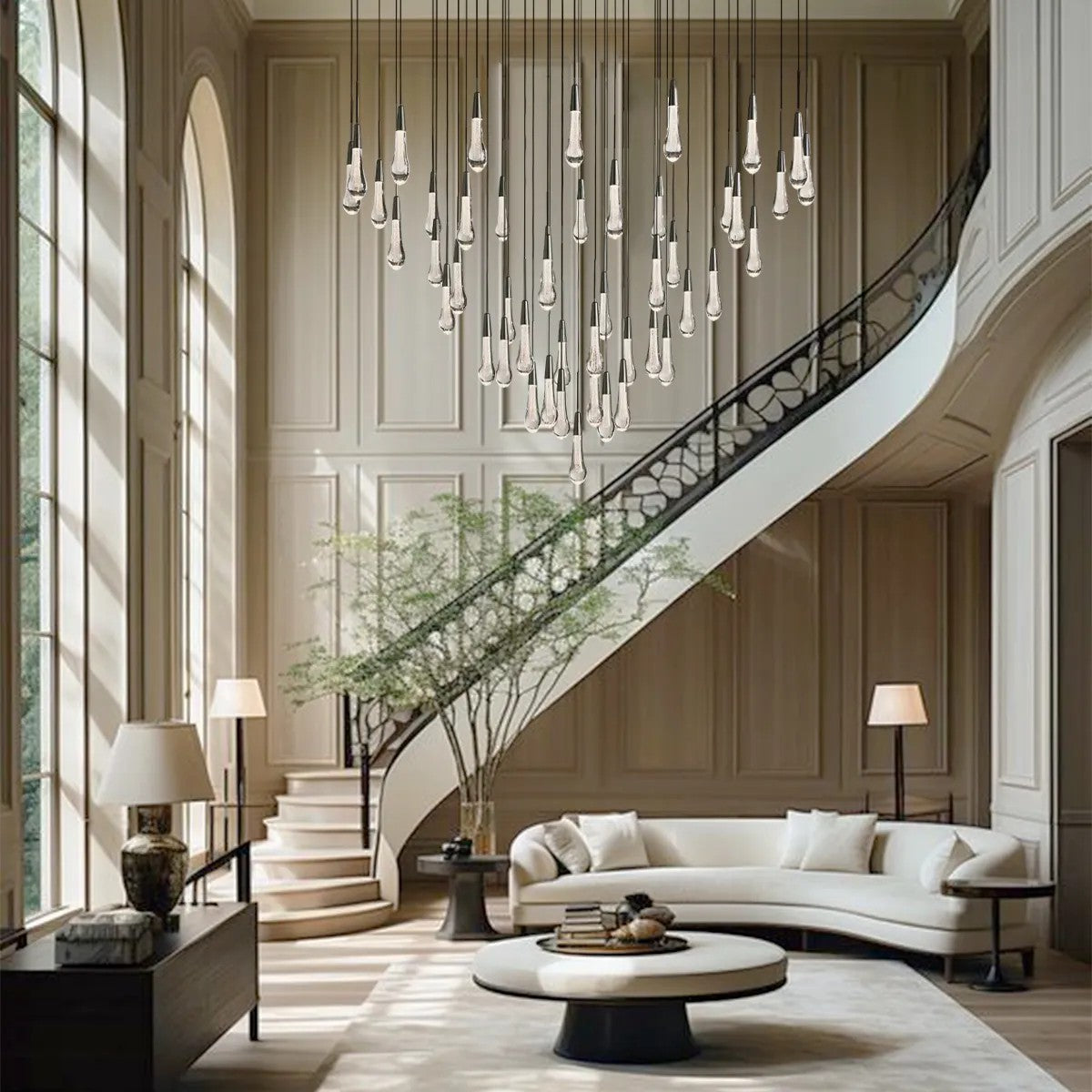 Soltaire  Round Chandelier 58'' for living room/ bedroom