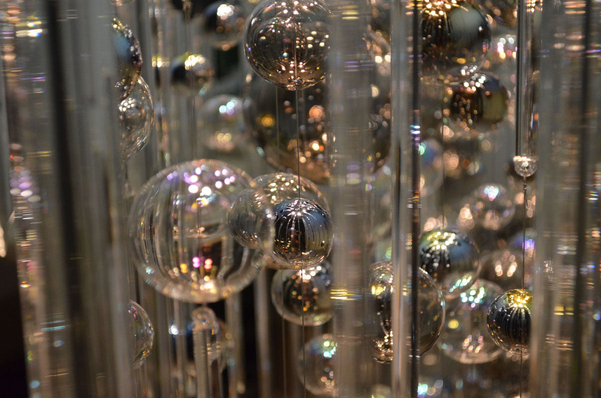 59'' Oval Chandelier for Dining Room Big Modern Glass Bubble Chandelier