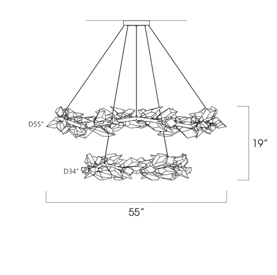 Art Handcrafted 1/2/3-tier Diamond-cut Crystal Chandelier