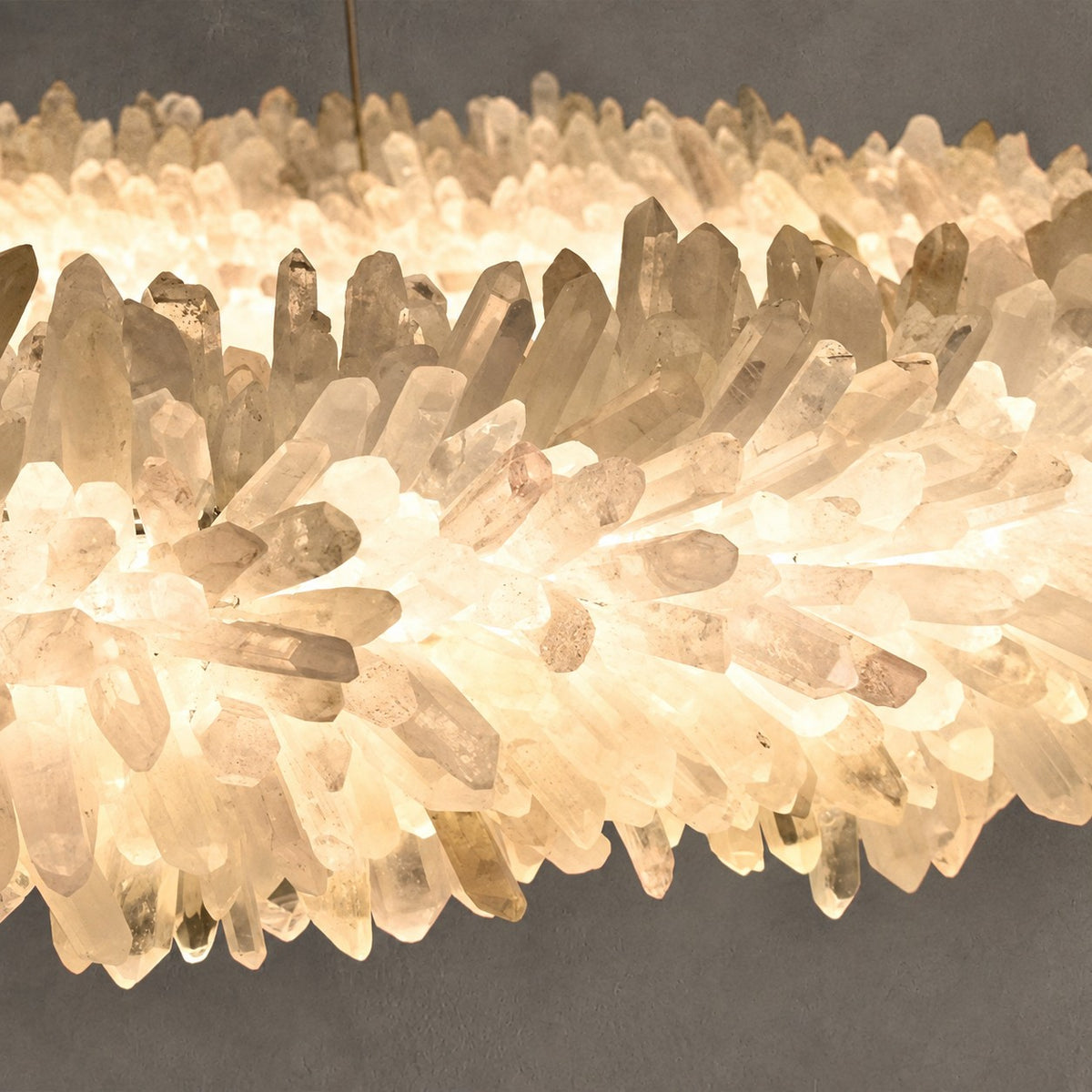 Geode Round Quartz Crystal Chandelier