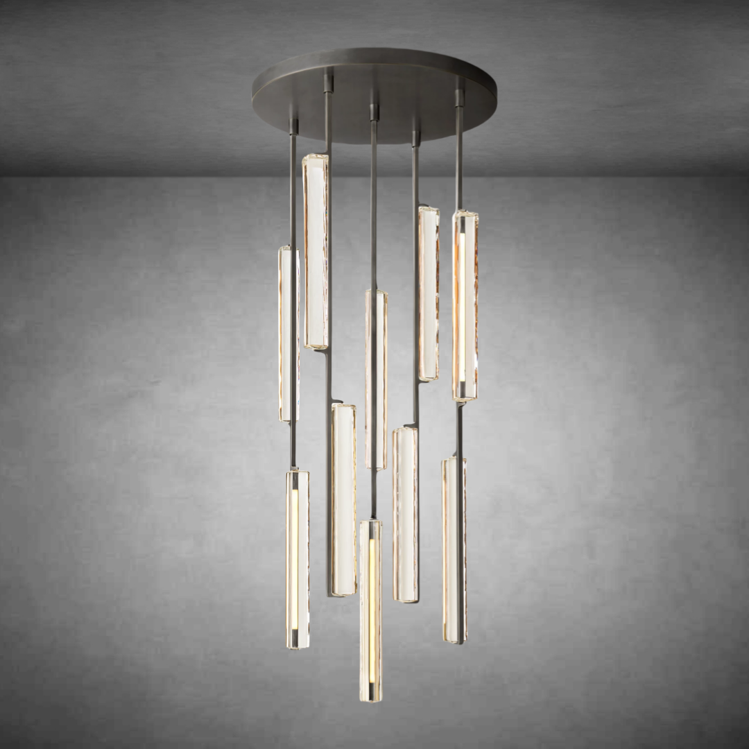 Aurivox Crystal Round Chandelier