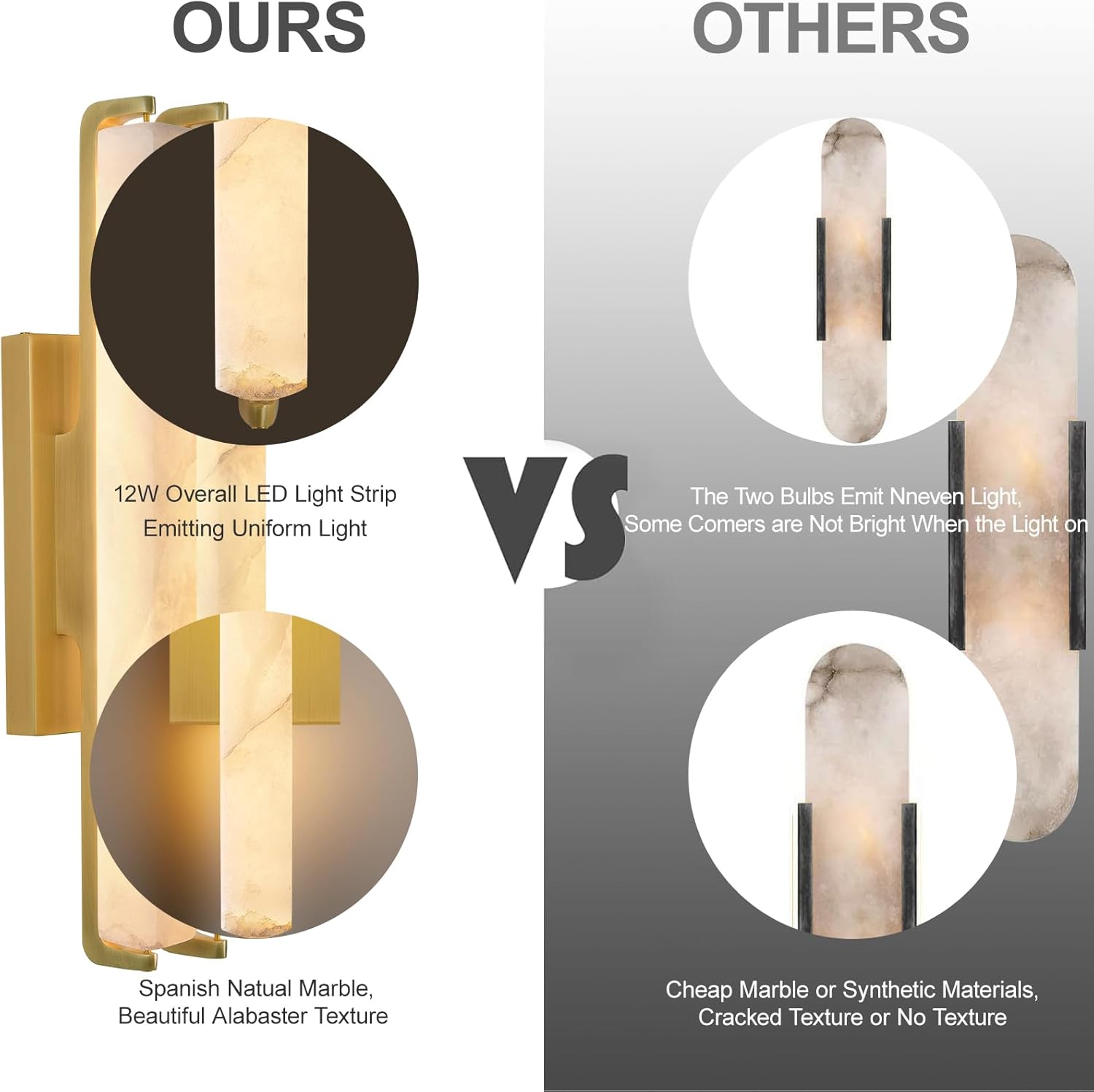 Elegant Alabaster Handcrafted Wall Sconce